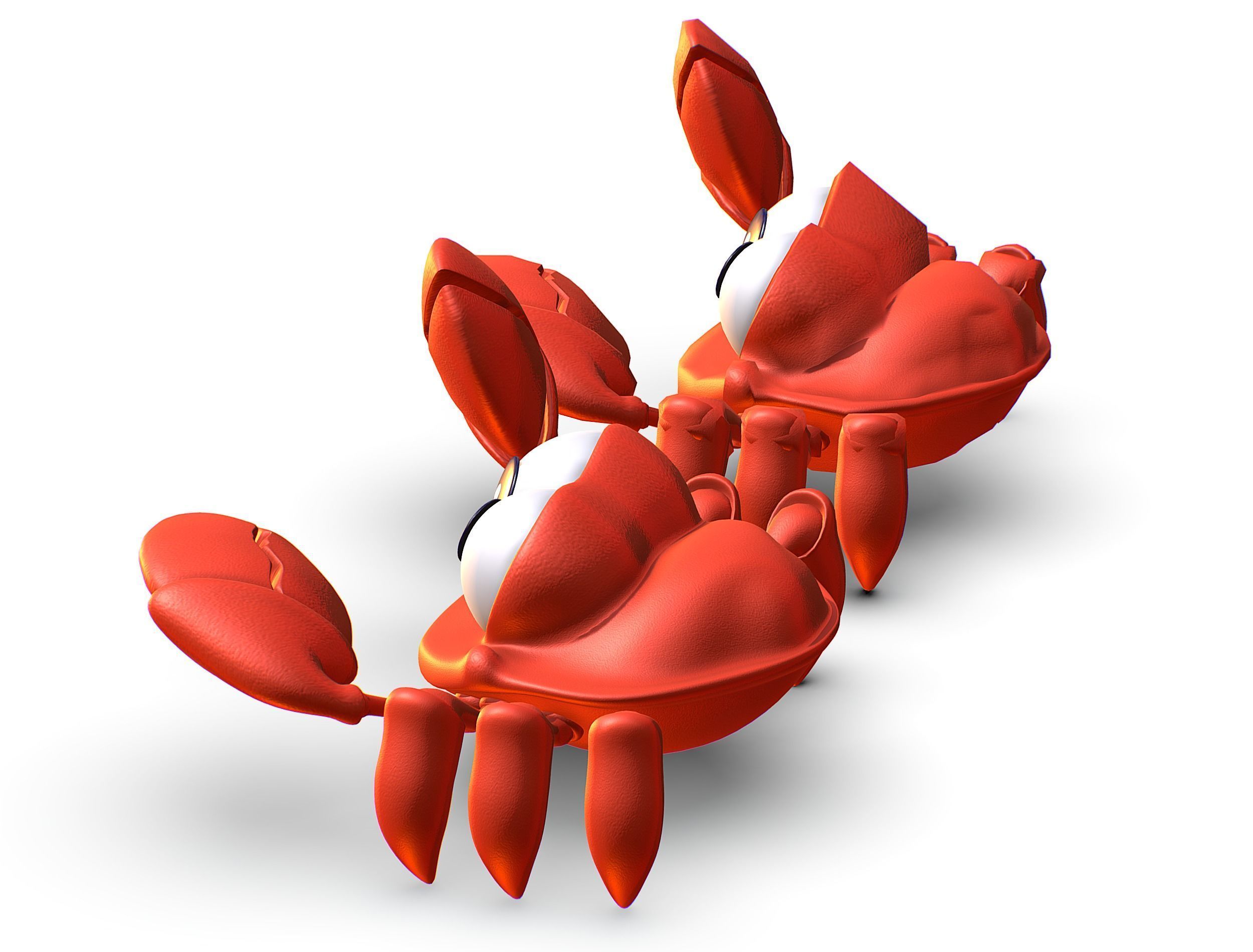 Hi-Poly Subdivision 3D Model Crab Low-poly 3D model_8