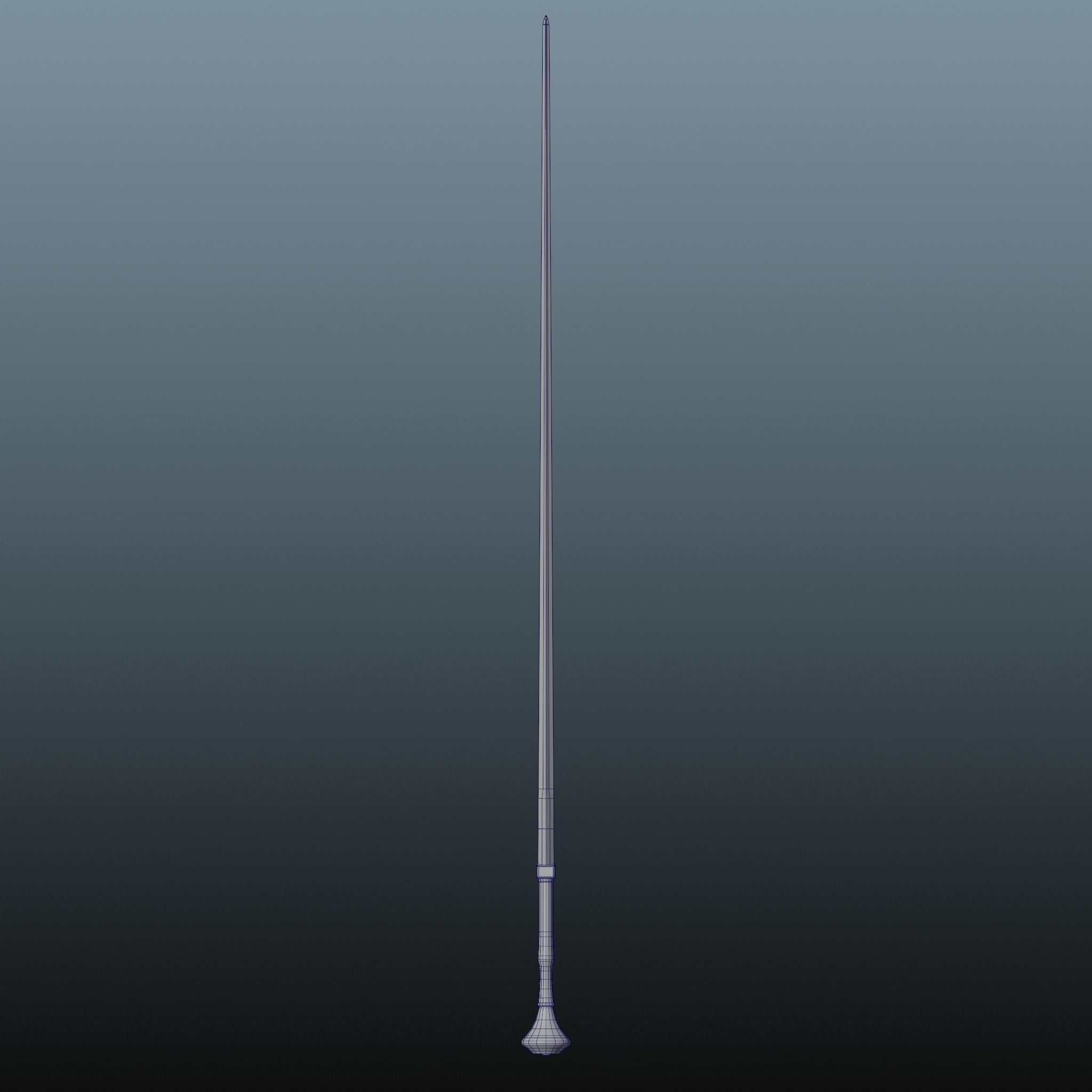 Estoc Thrusting Sword Low-poly 3D model_6