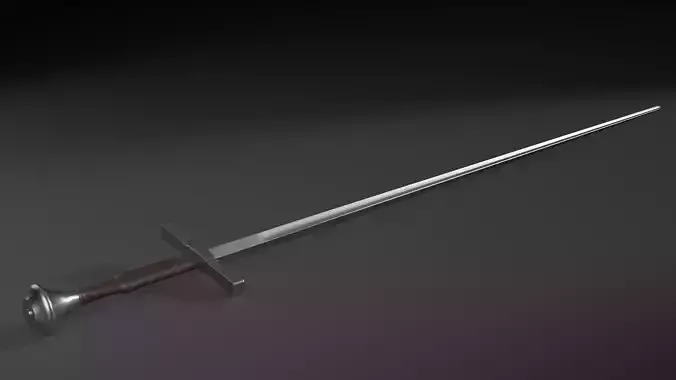 Estoc Thrusting Sword Low-poly 3D model
