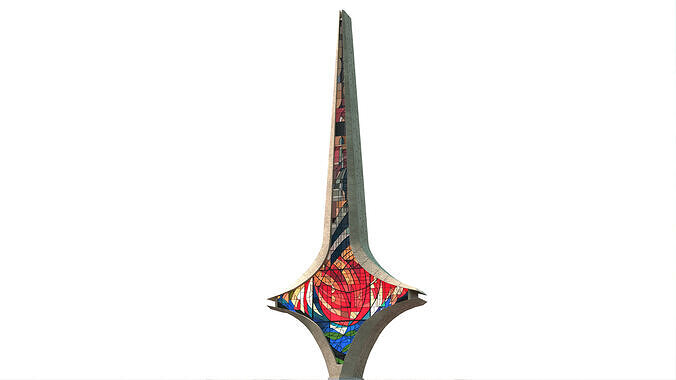 Damascene Sword Monument Damascus Syria 3D model