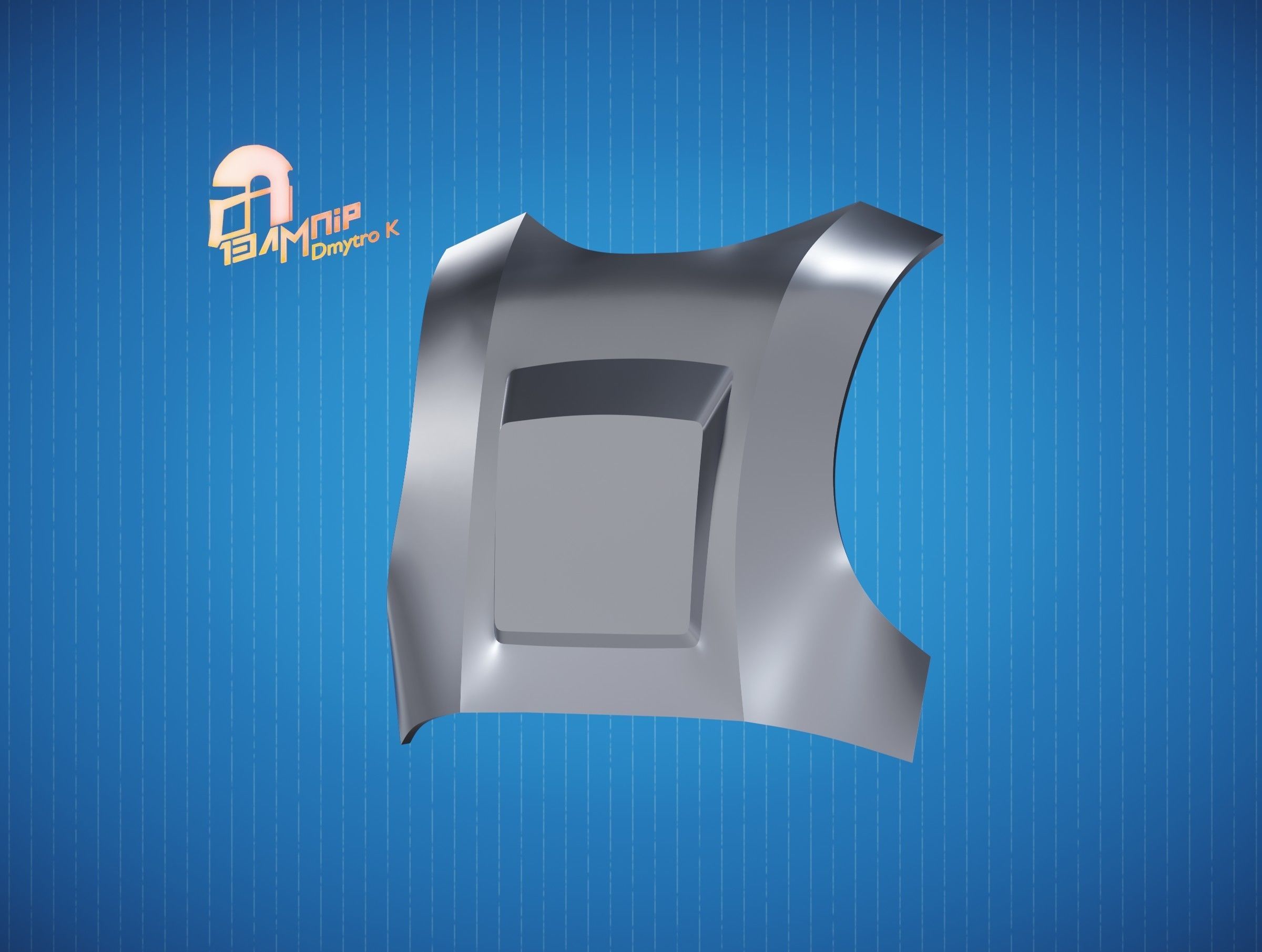 Custom Mandalorian Back Armor 3D print model_12