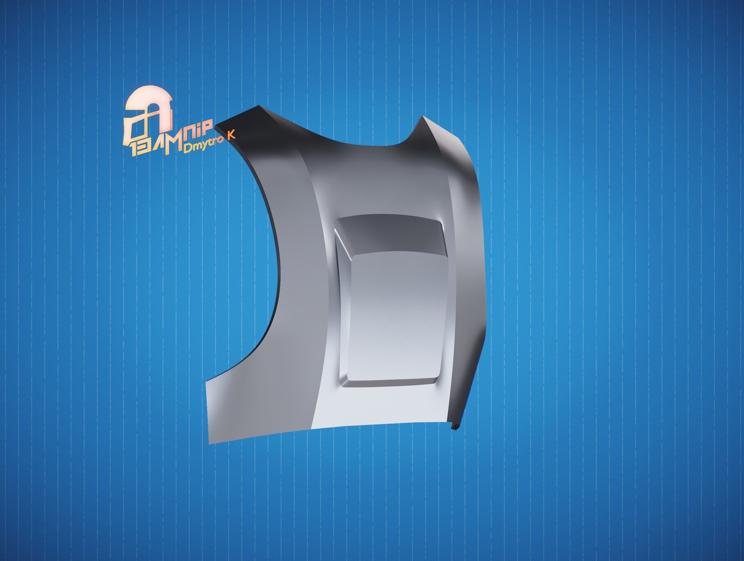 Custom Mandalorian Back Armor 3D print model_7