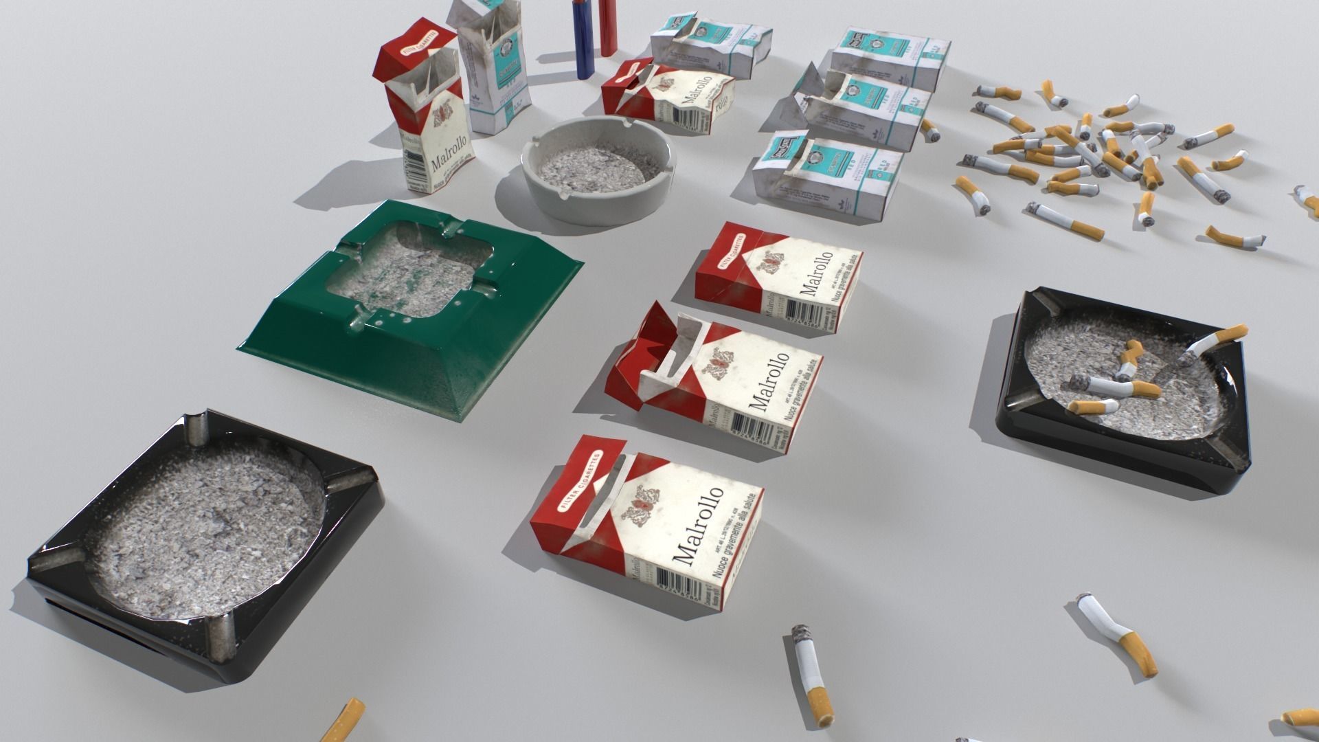 Smoking Props Low-poly 3D model_3