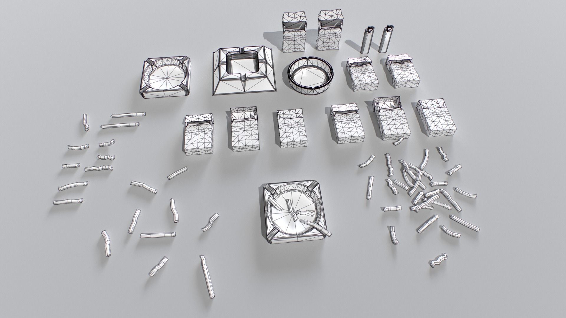 Smoking Props Low-poly 3D model_6