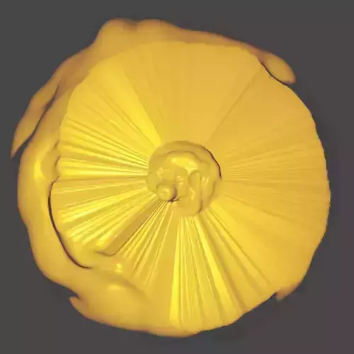 Low Poly Golden Pig Statue