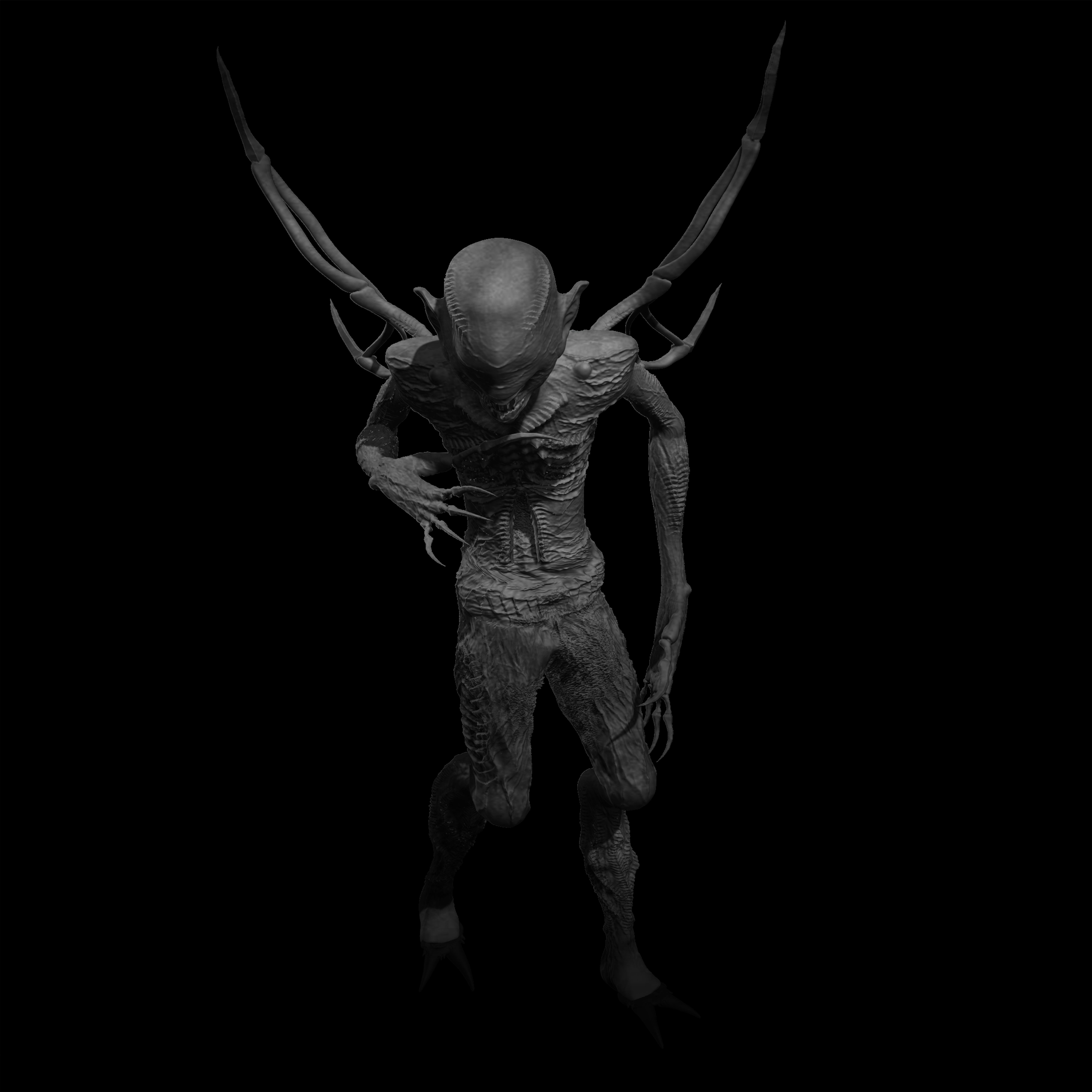 creature alien x22 Low-poly 3D model_1