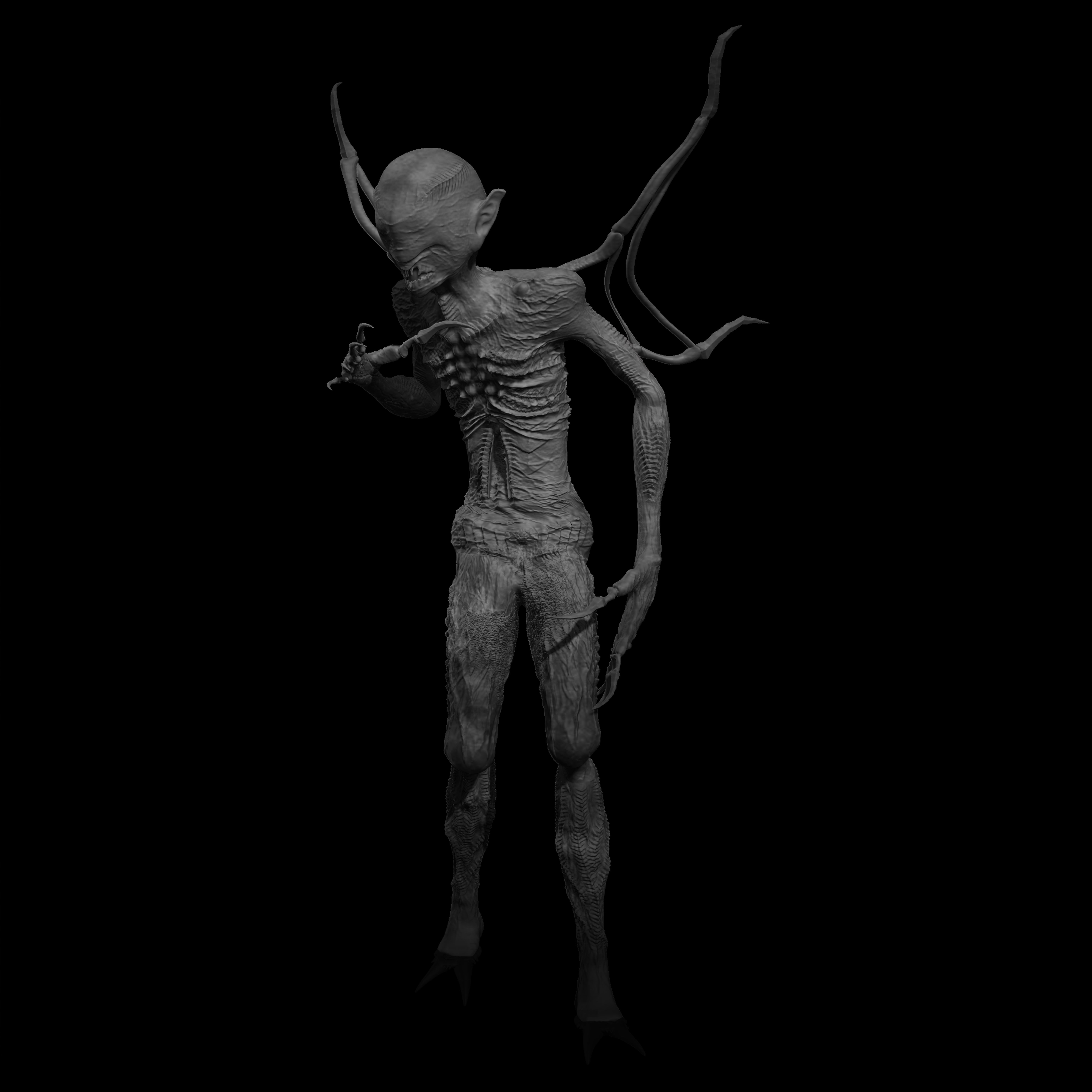 creature alien x22 Low-poly 3D model_3