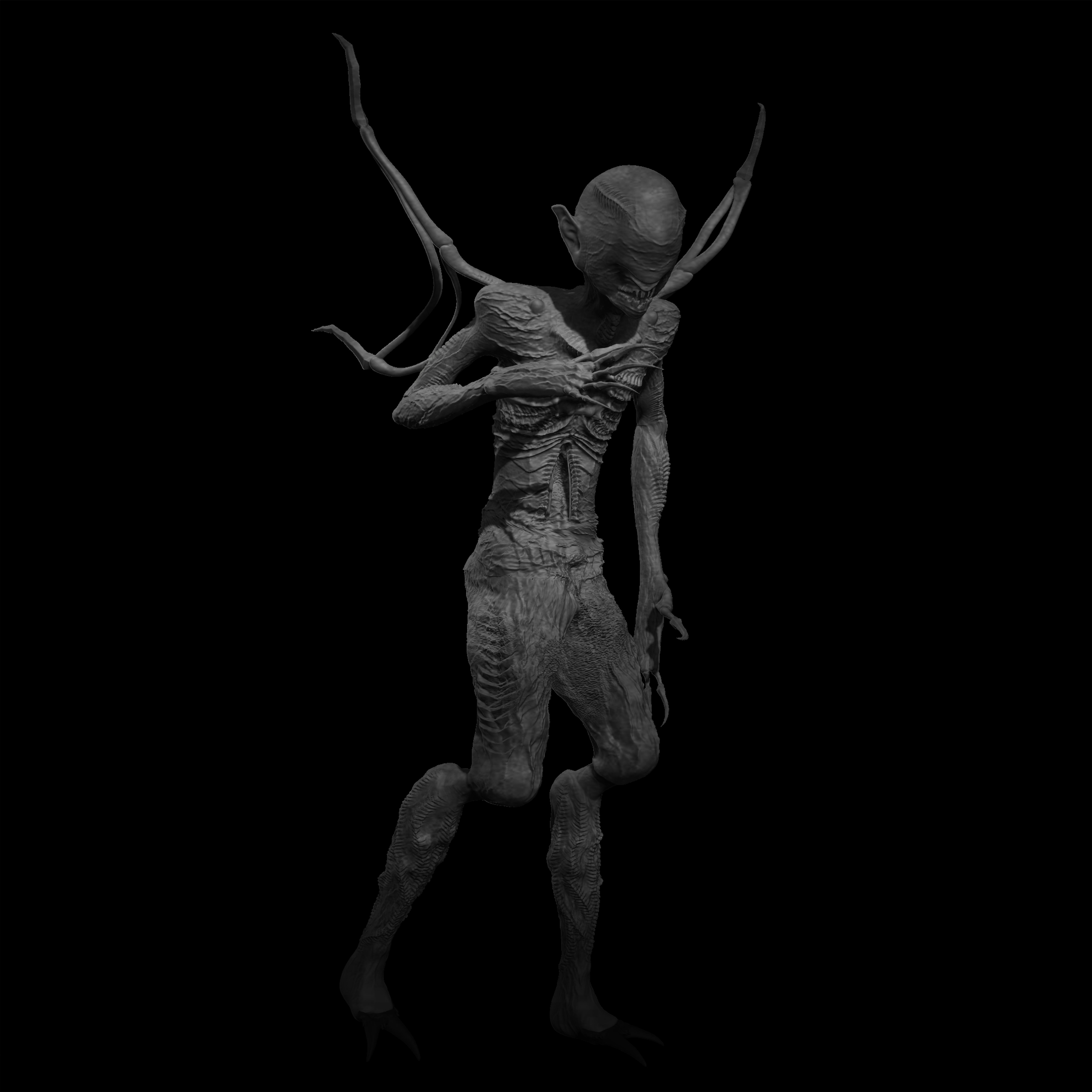 creature alien x22 Low-poly 3D model_2