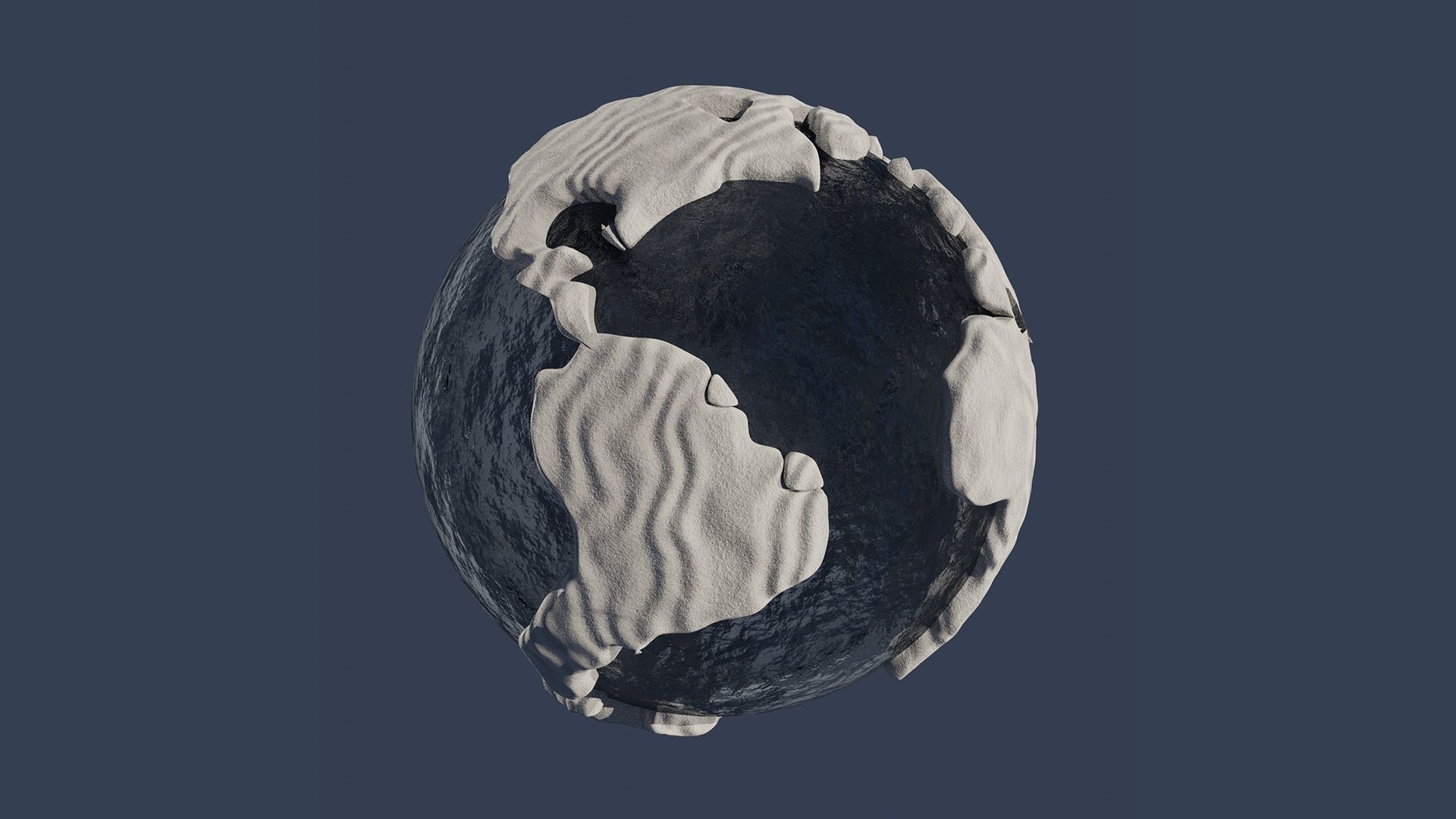 Snow Covered World Low-poly 3D model_1