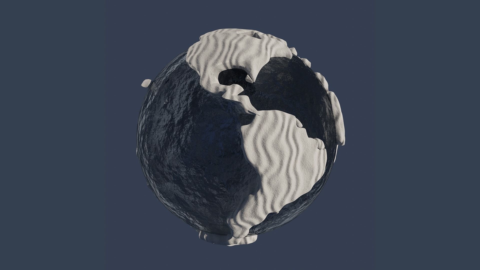 Snow Covered World Low-poly 3D model_2