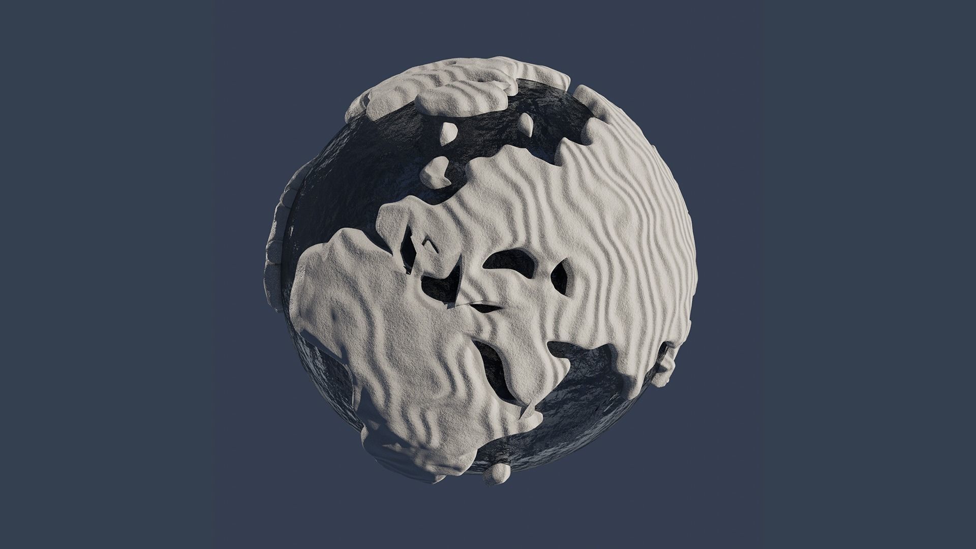 Snow Covered World Low-poly 3D model_10