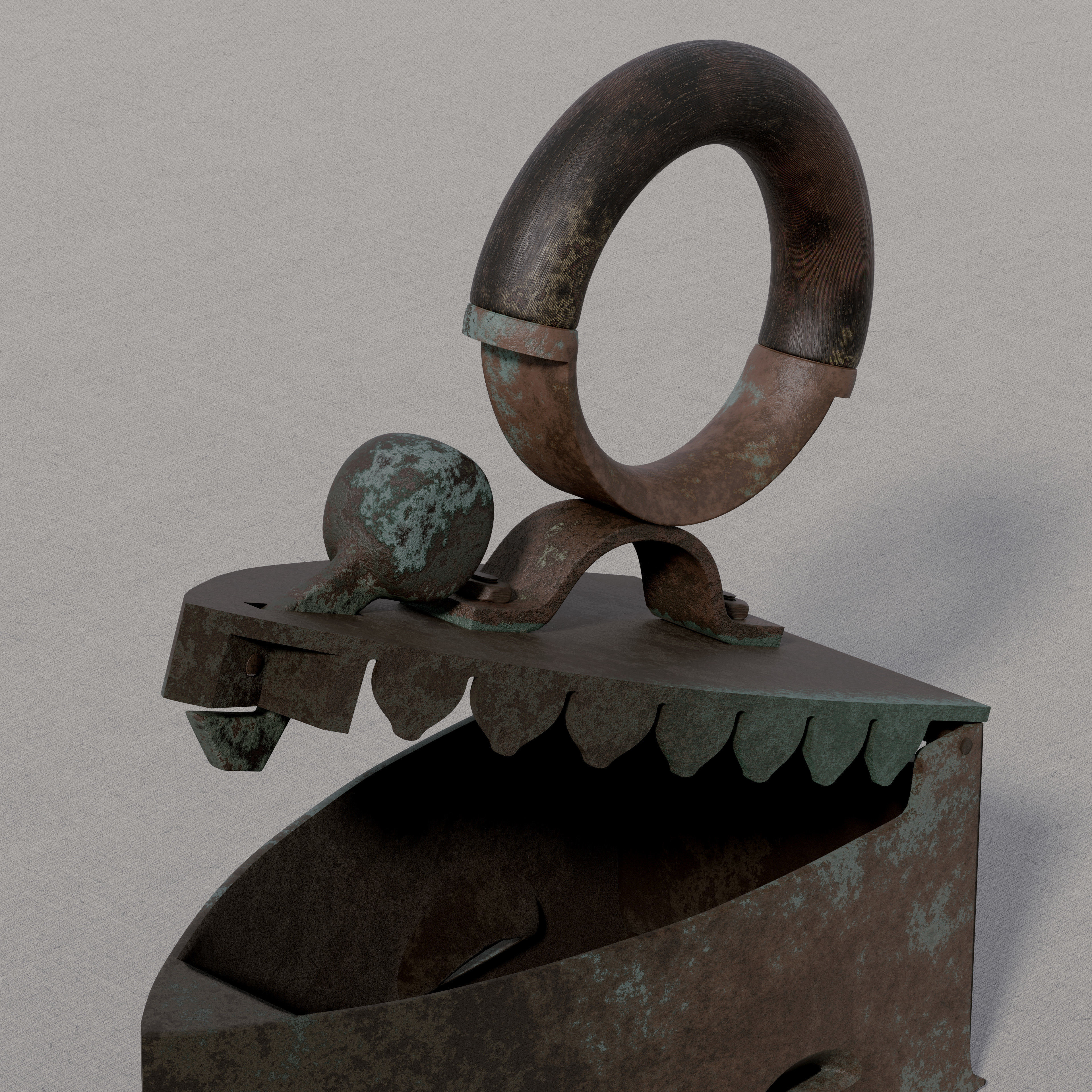 Antique iron 3D model_1