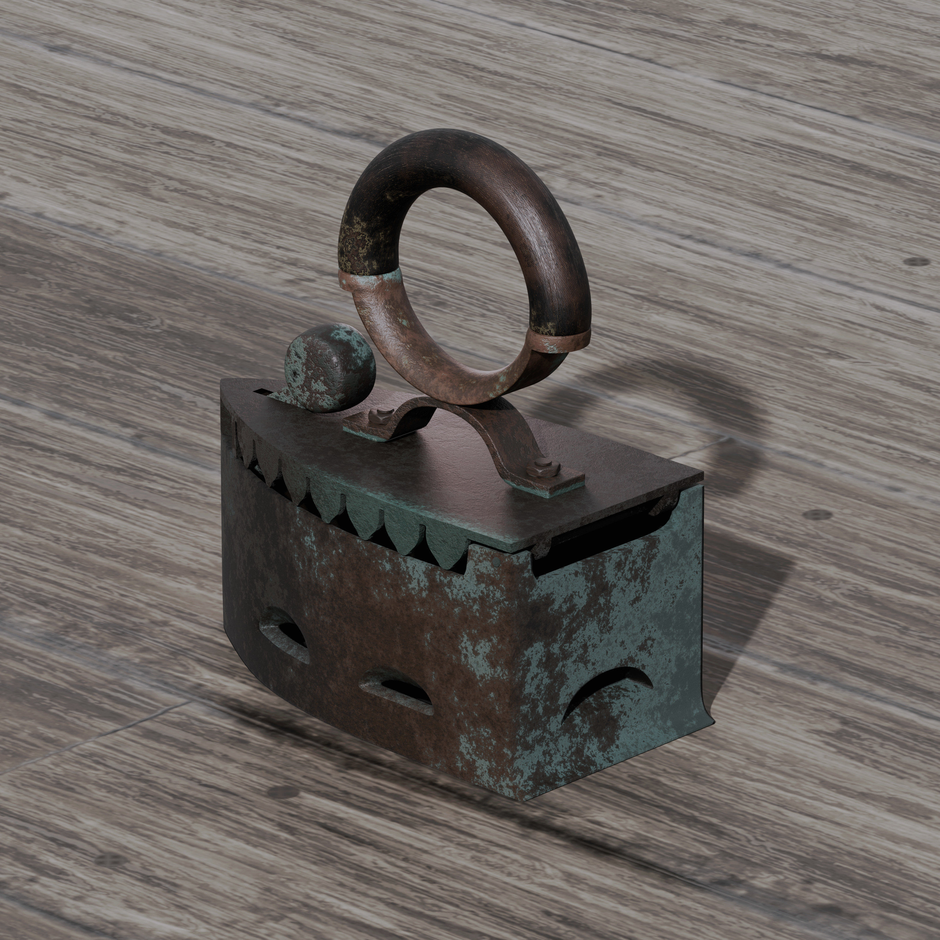 Antique iron 3D model_4