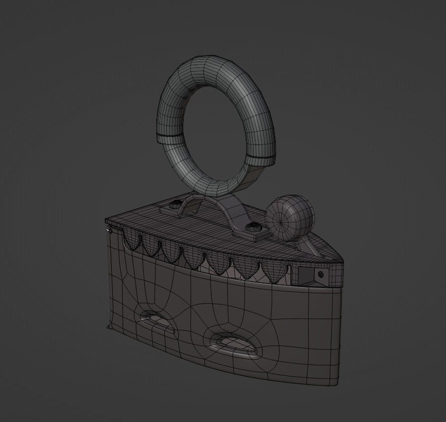 Antique iron 3D model_7