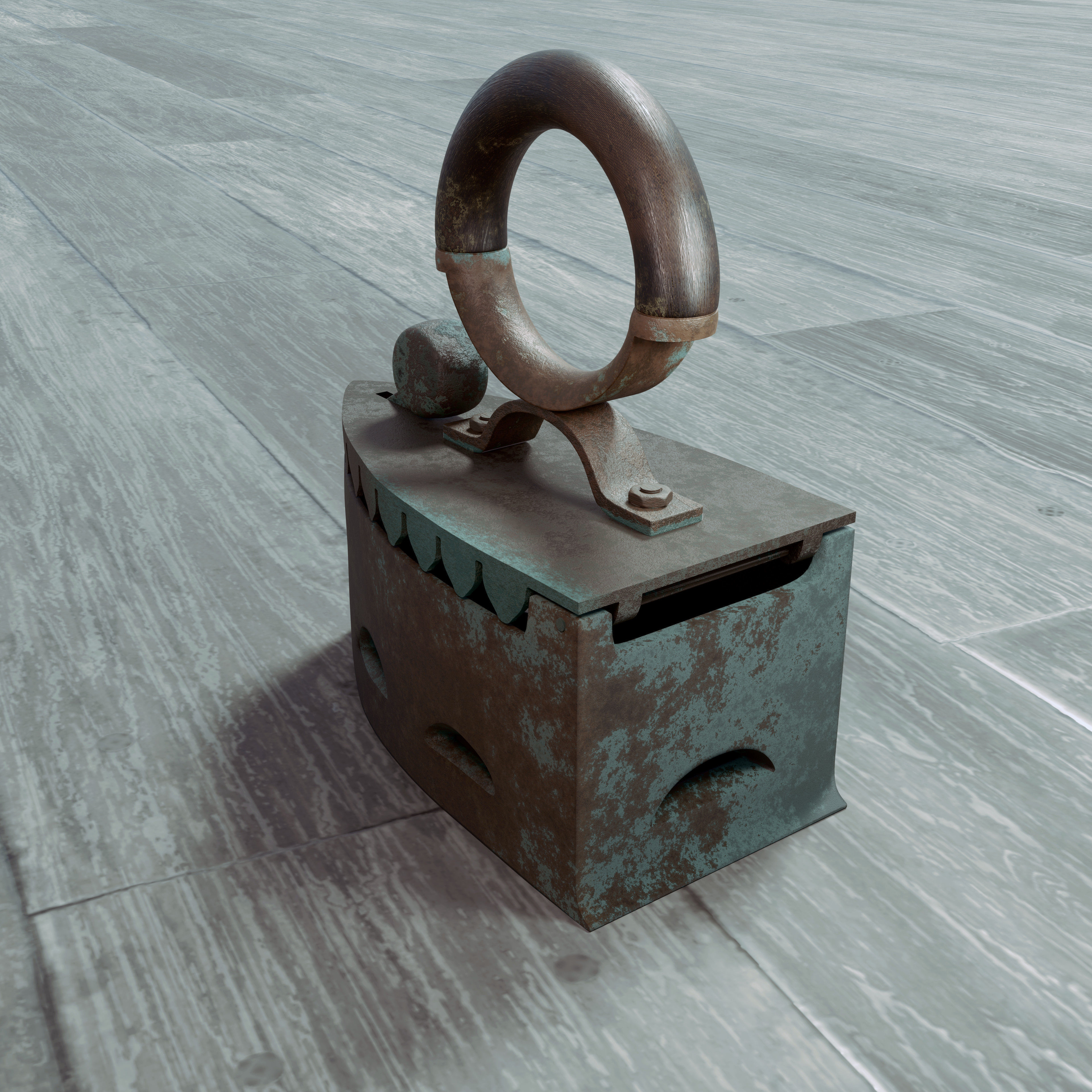 Antique iron 3D model_5