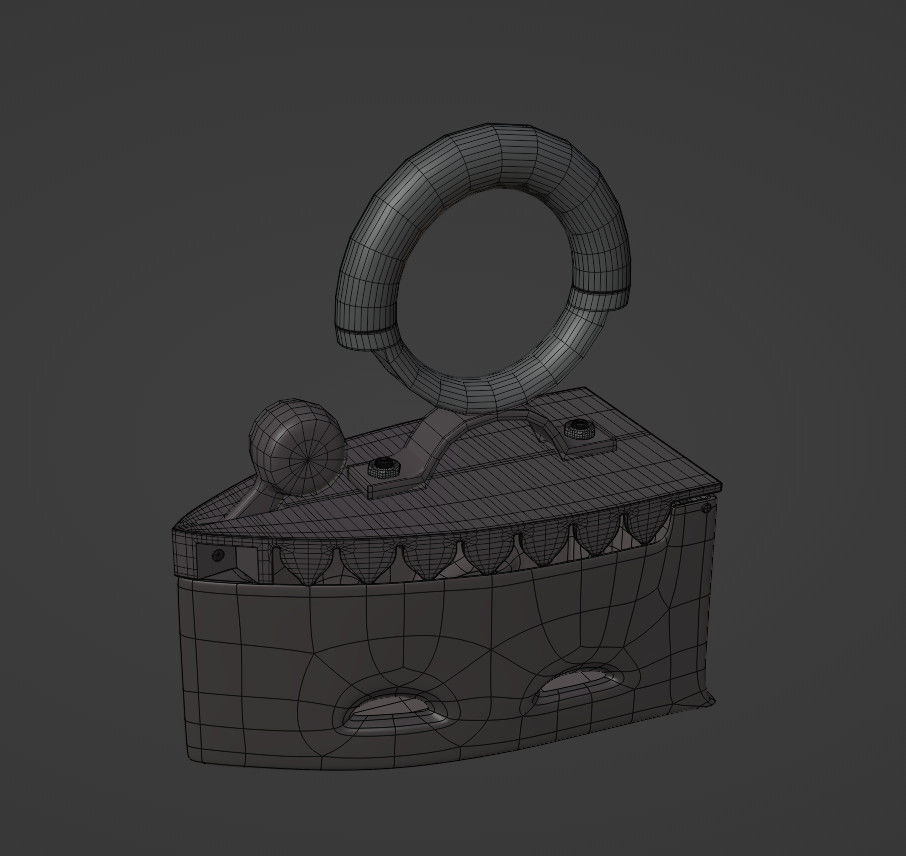 Antique iron 3D model_9