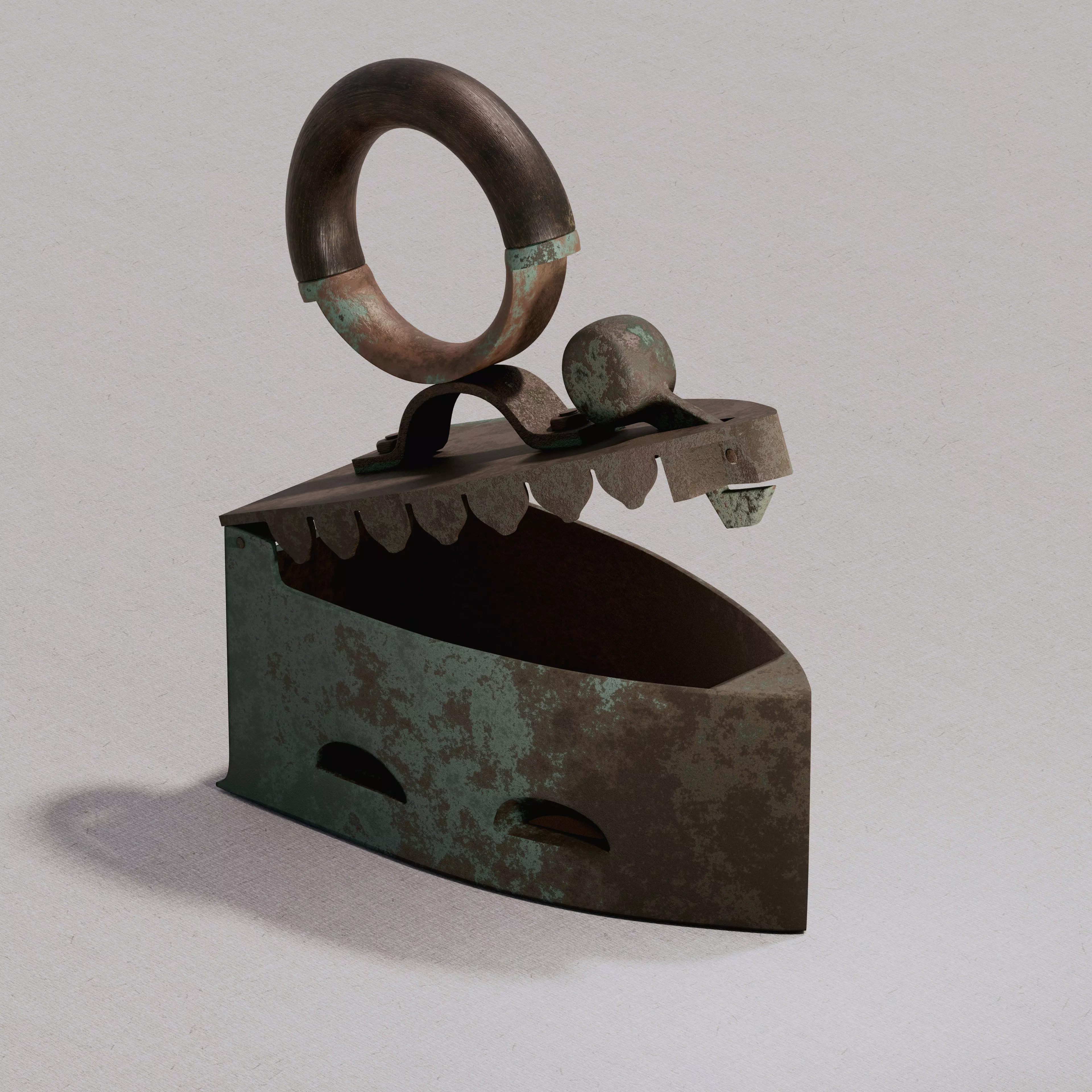 Antique iron 3D model_0