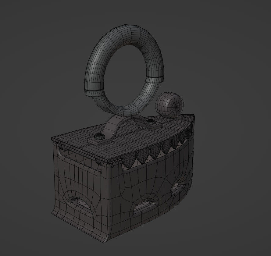 Antique iron 3D model_8