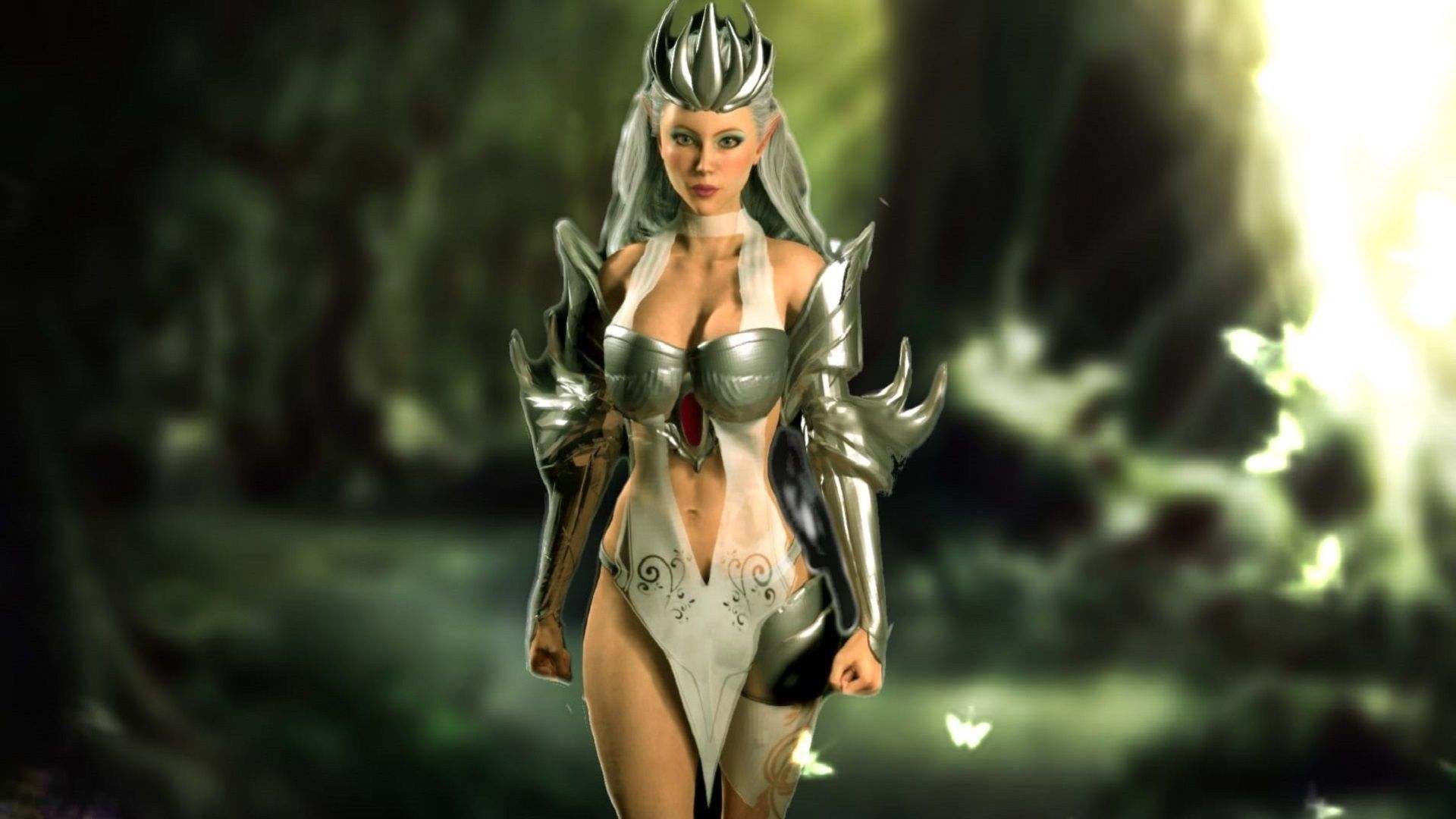 Fantasy Elf Queen  Low-poly 3D model_2