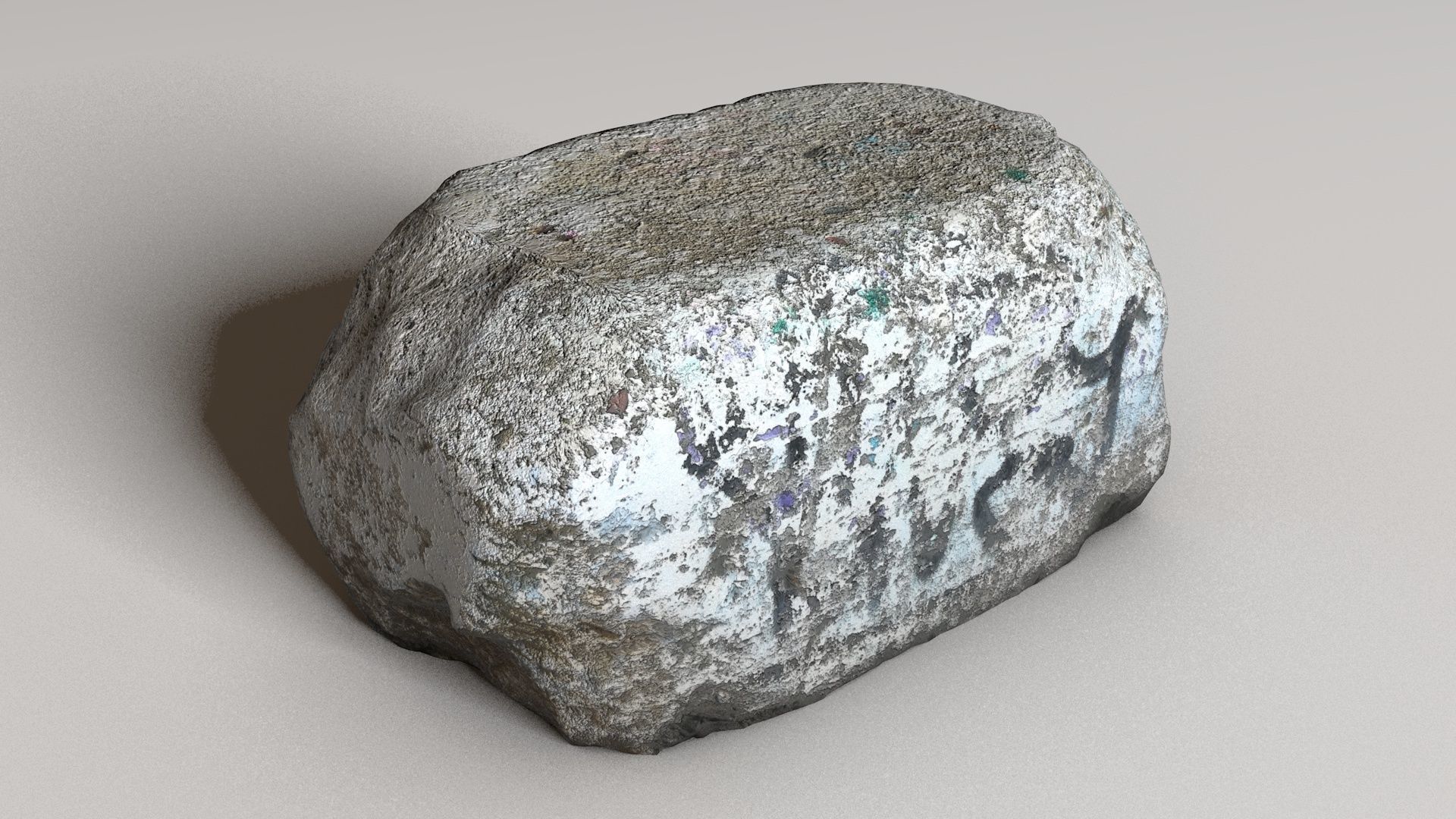 Old concrete blocks 3D model_1