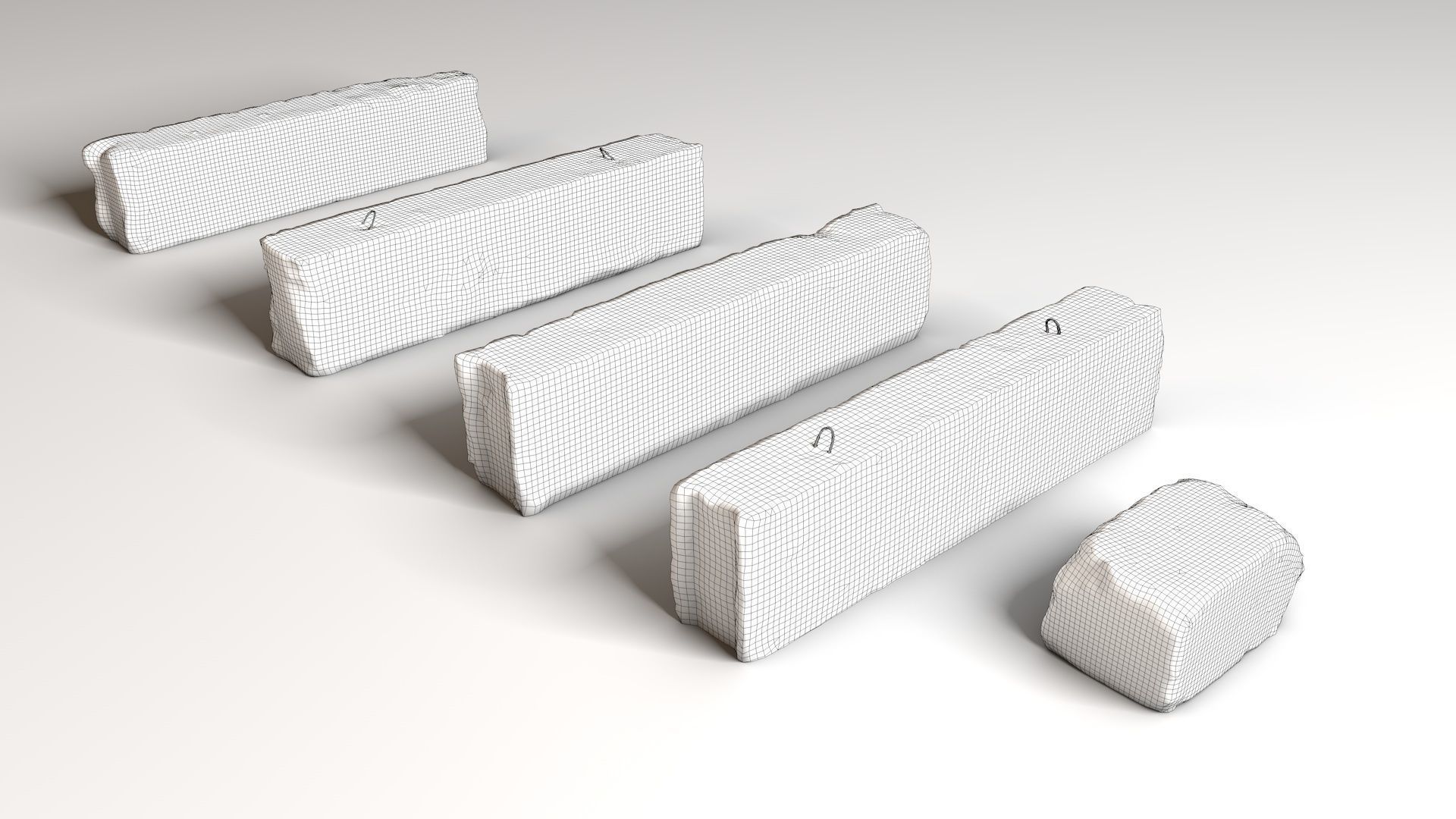 Old concrete blocks 3D model_11