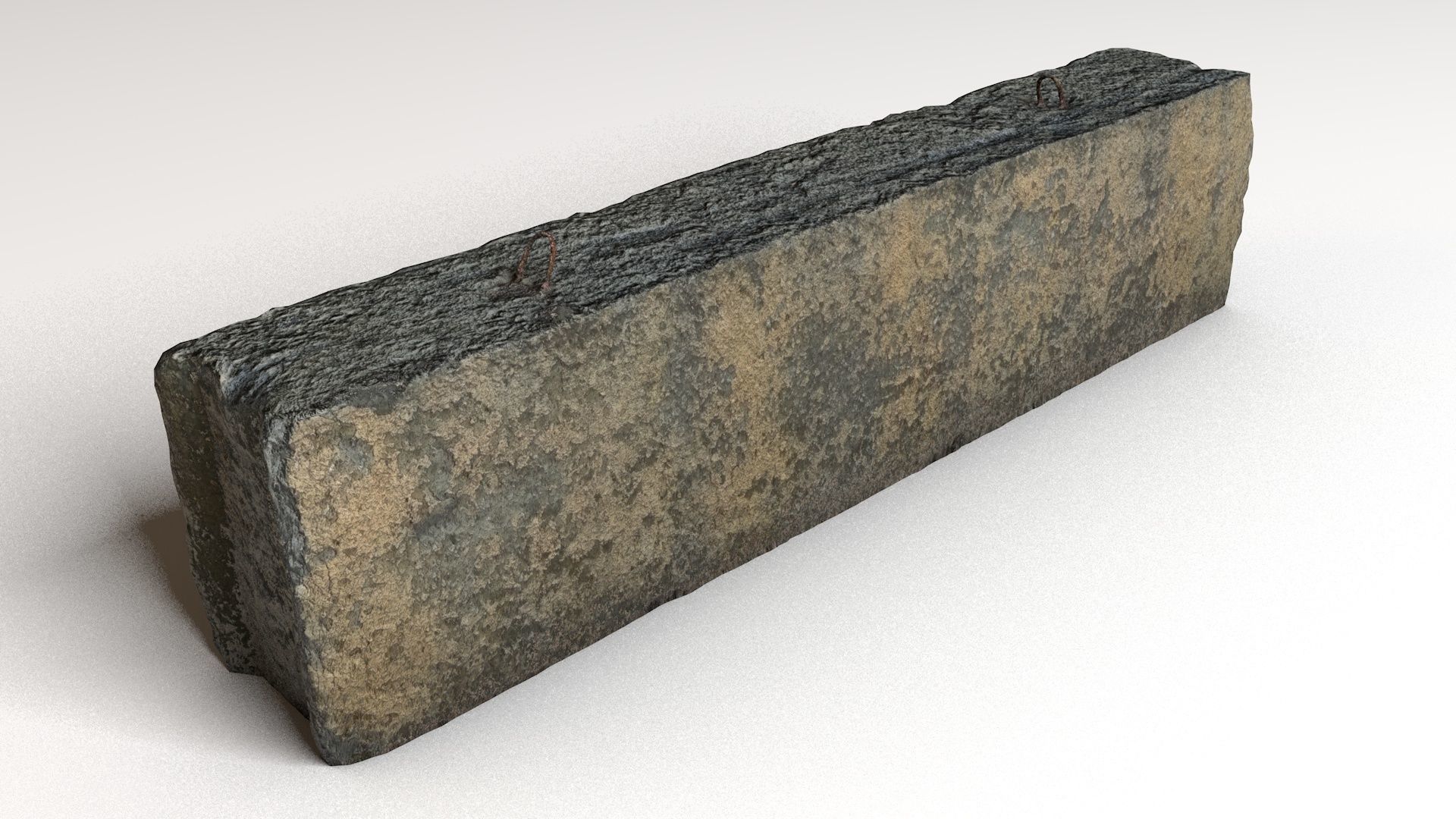 Old concrete blocks 3D model_4