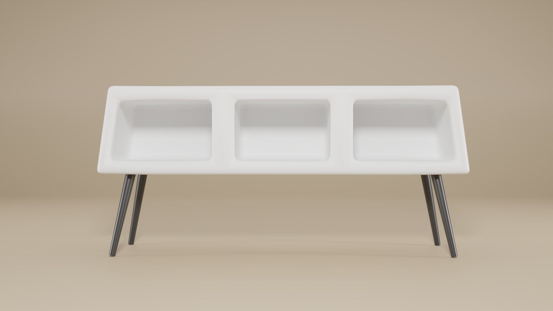 3 Table Model Low Poly desk with two drawers Low-poly 3D model_3