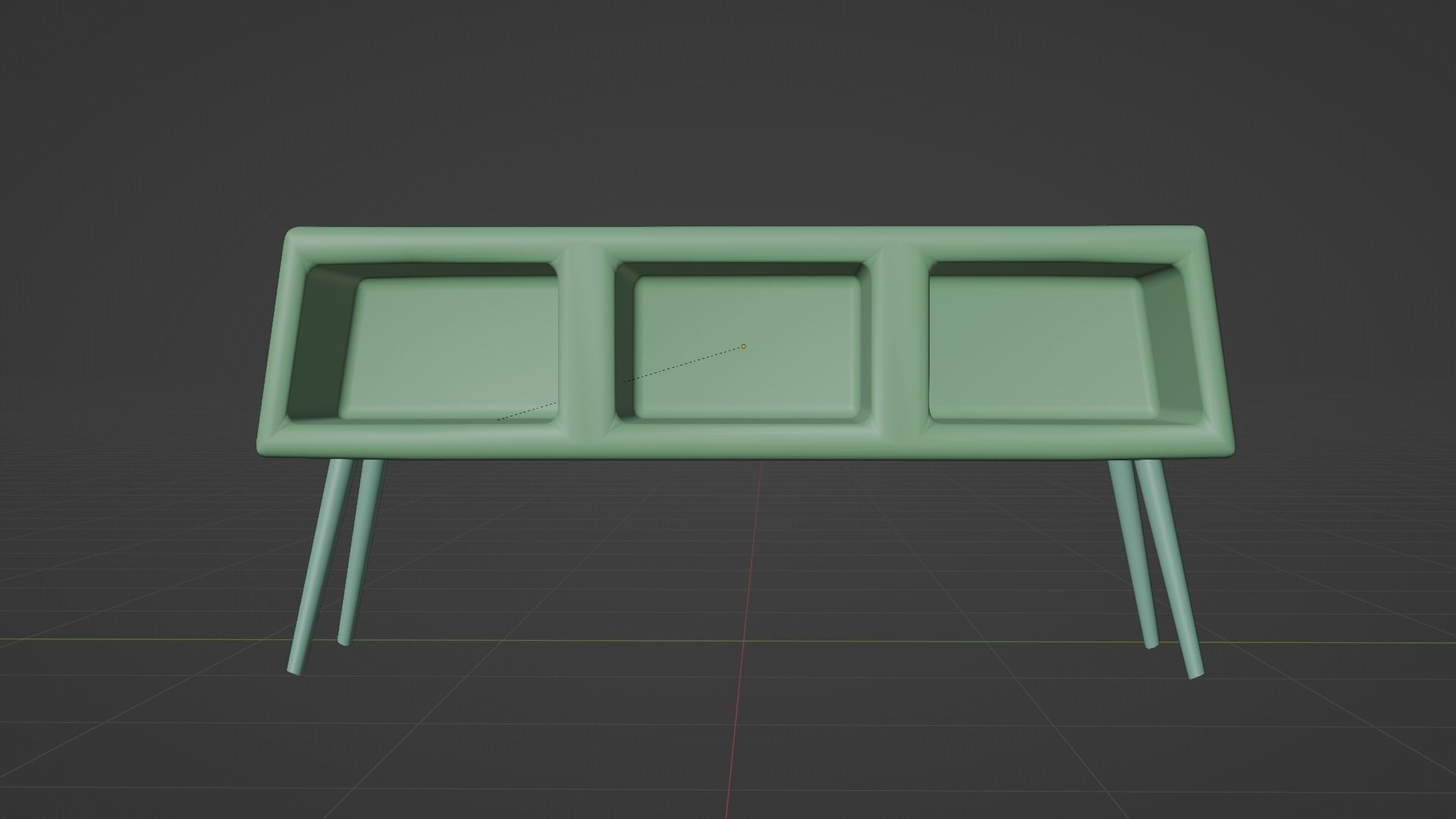 3 Table Model Low Poly desk with two drawers Low-poly 3D model_4