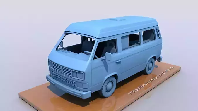 VOLKSWAGEN T3 TRANSPORTER CAMPER 1986 3D print model