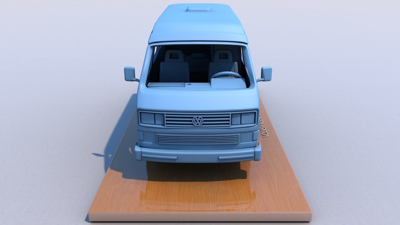 VOLKSWAGEN T3 TRANSPORTER CAMPER 1986 3D print model_1