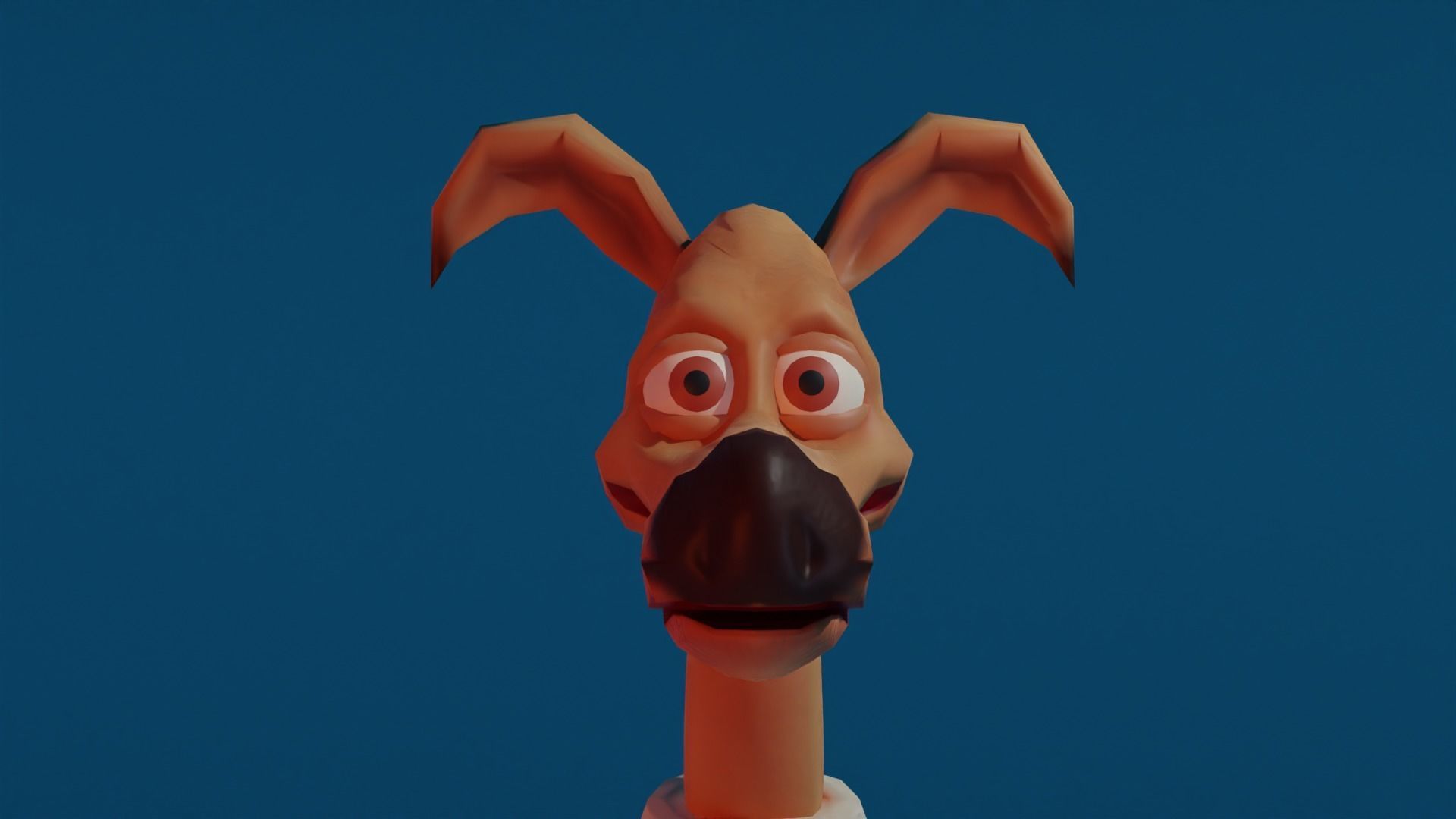 Character cartoon dog in shirt and pants Low-poly 3D model_10