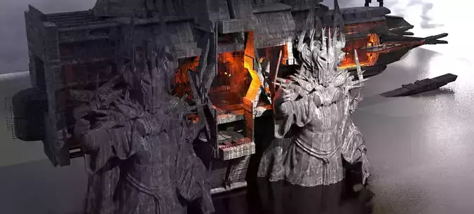 Cyberpunk Warlord Towers Kitbash 2  3D model