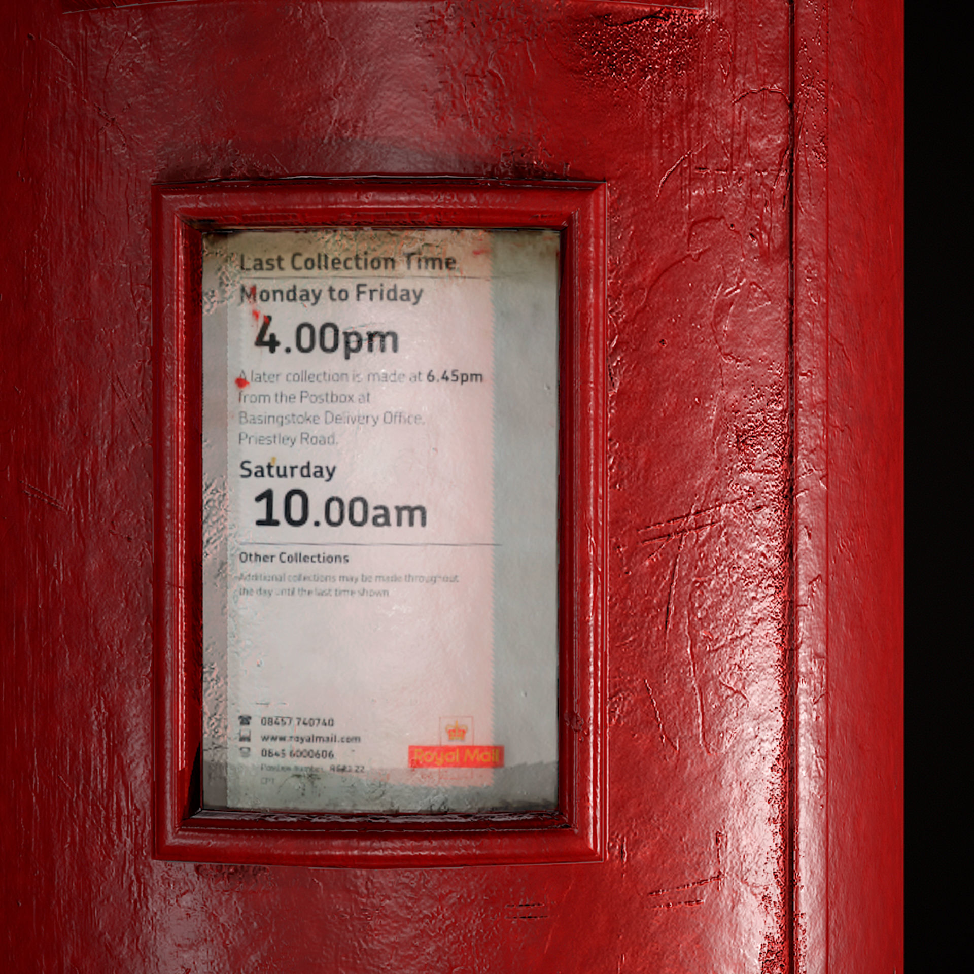 Royal PostBox Low Poly PBR Low-poly 3D model_6