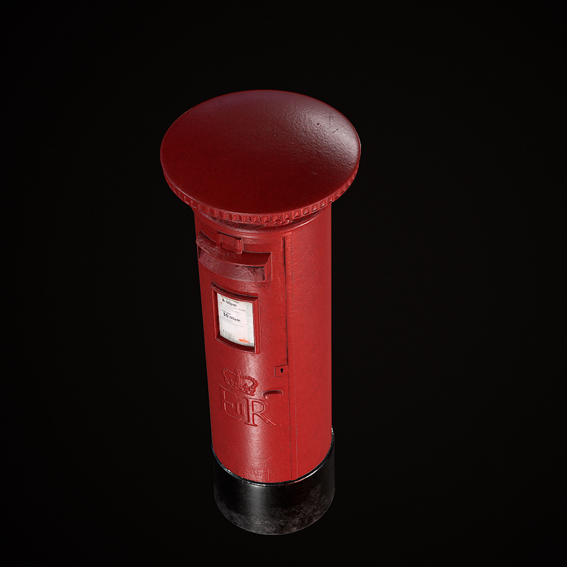 Royal PostBox Low Poly PBR Low-poly 3D model_10