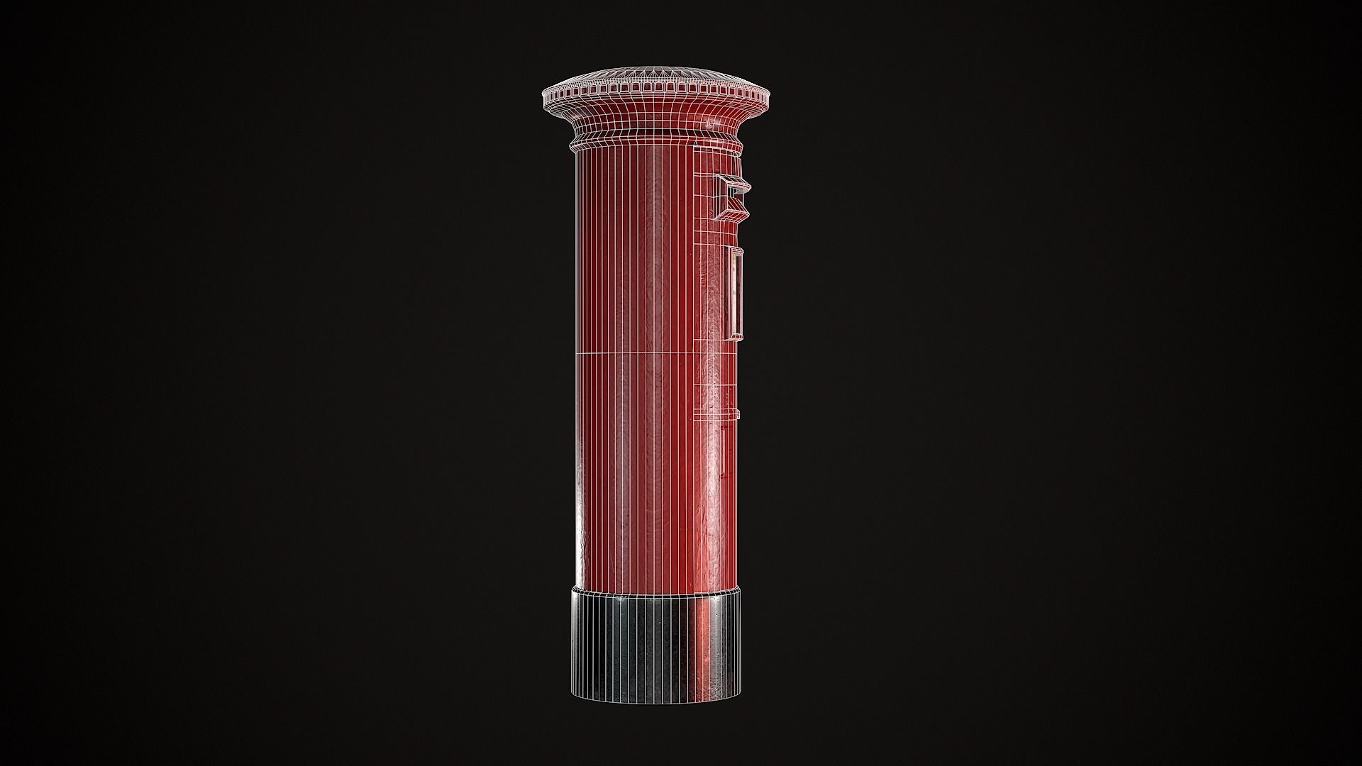 Royal PostBox Low Poly PBR Low-poly 3D model_18