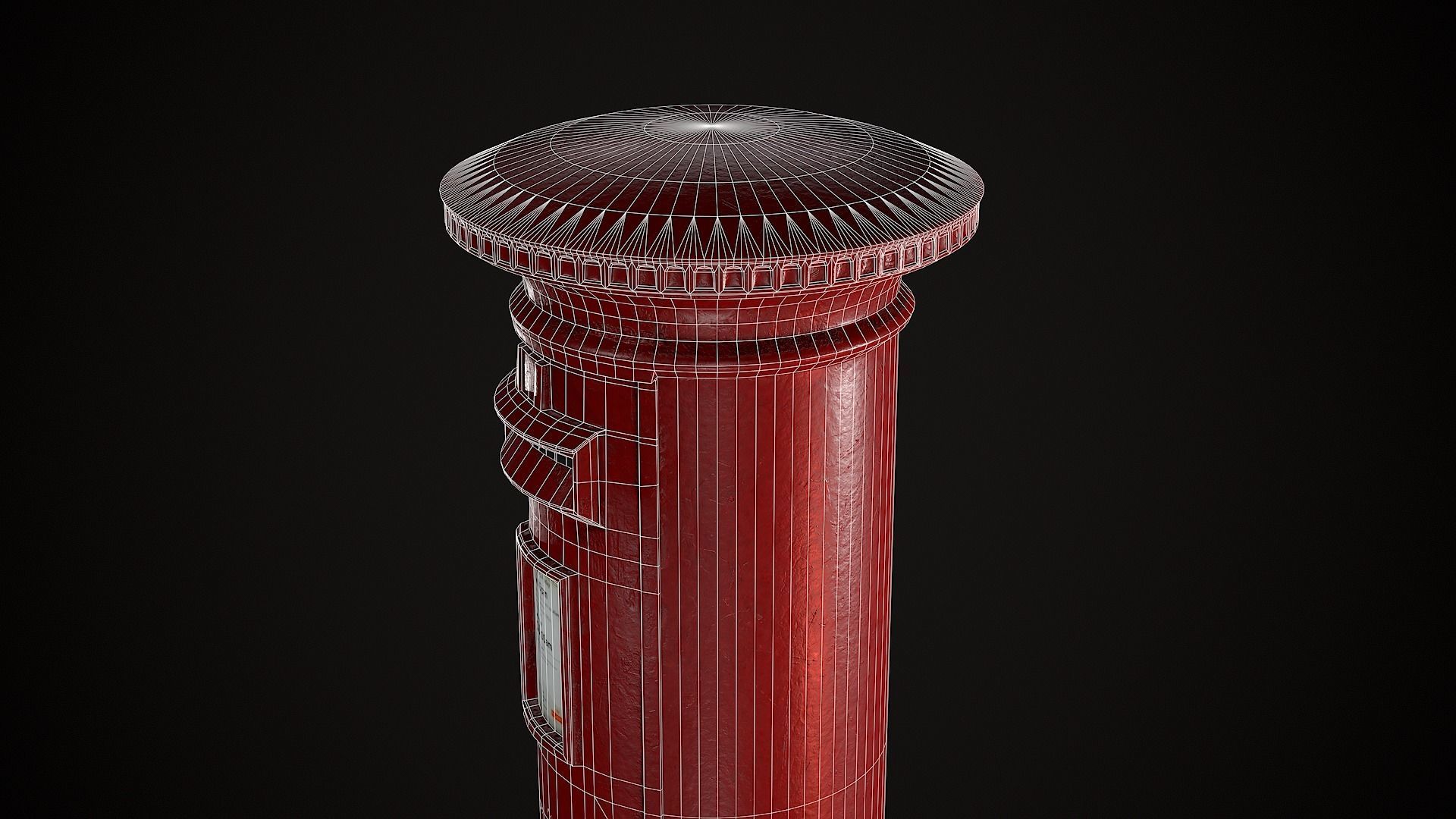 Royal PostBox Low Poly PBR Low-poly 3D model_17
