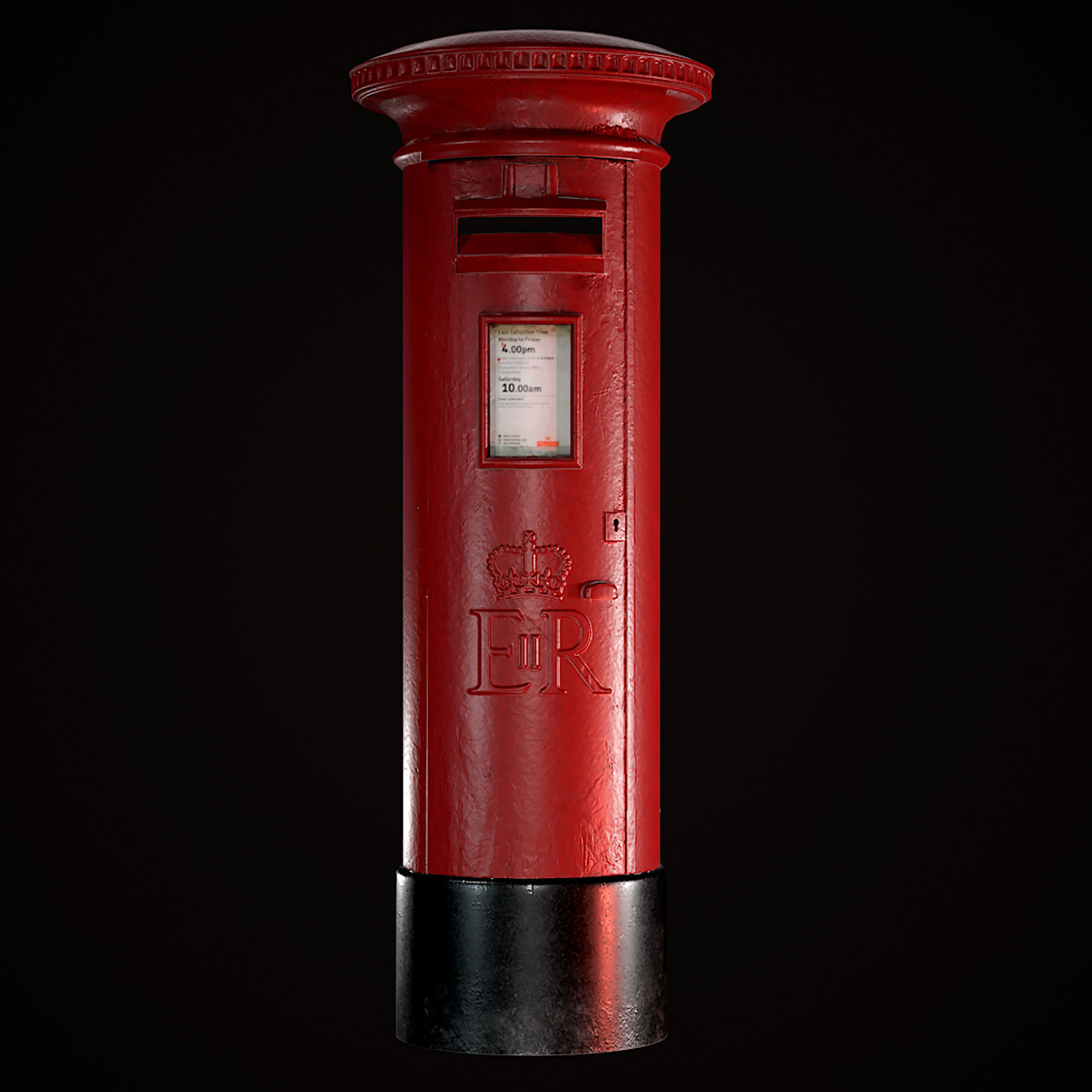 Royal PostBox Low Poly PBR Low-poly 3D model_2
