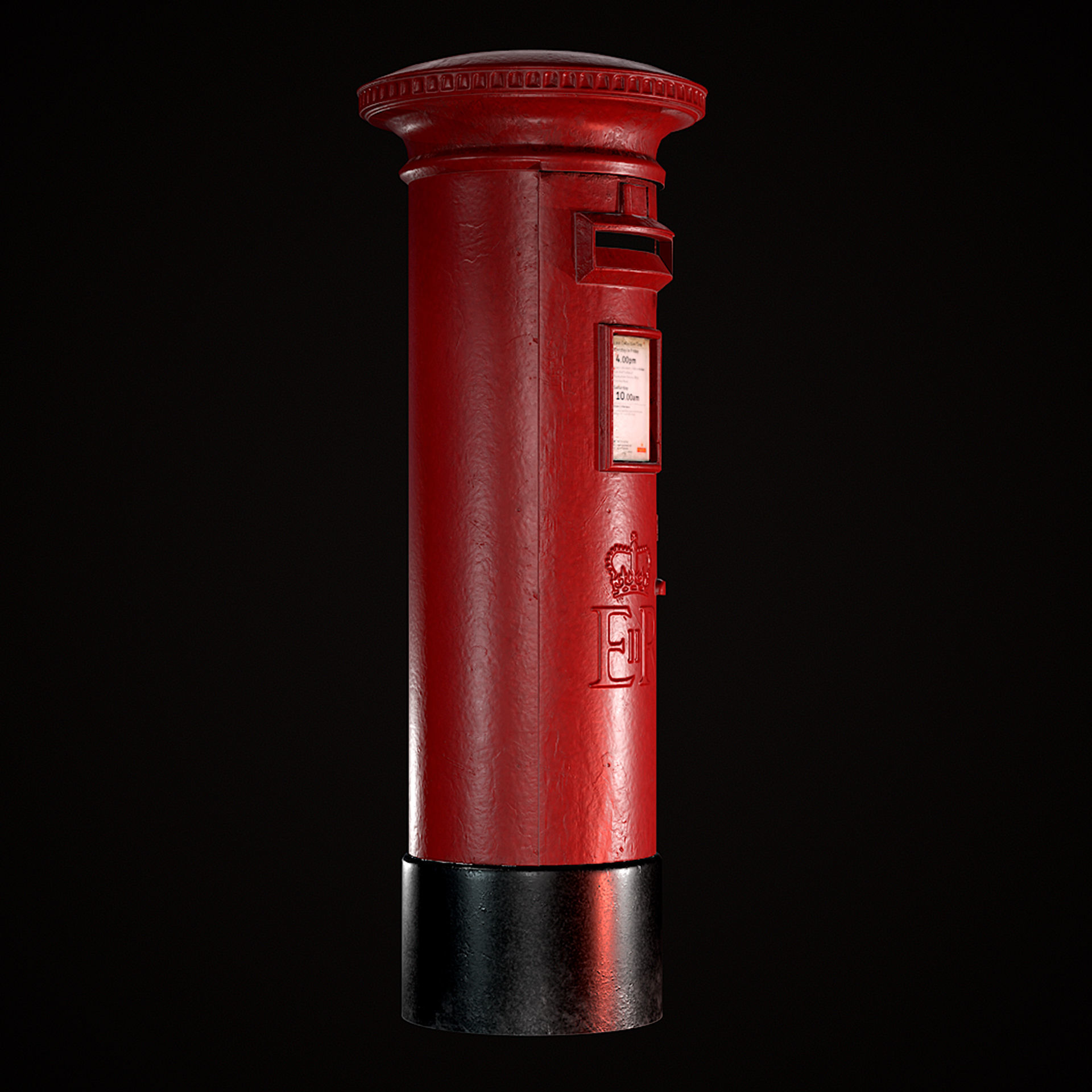 Royal PostBox Low Poly PBR Low-poly 3D model_3