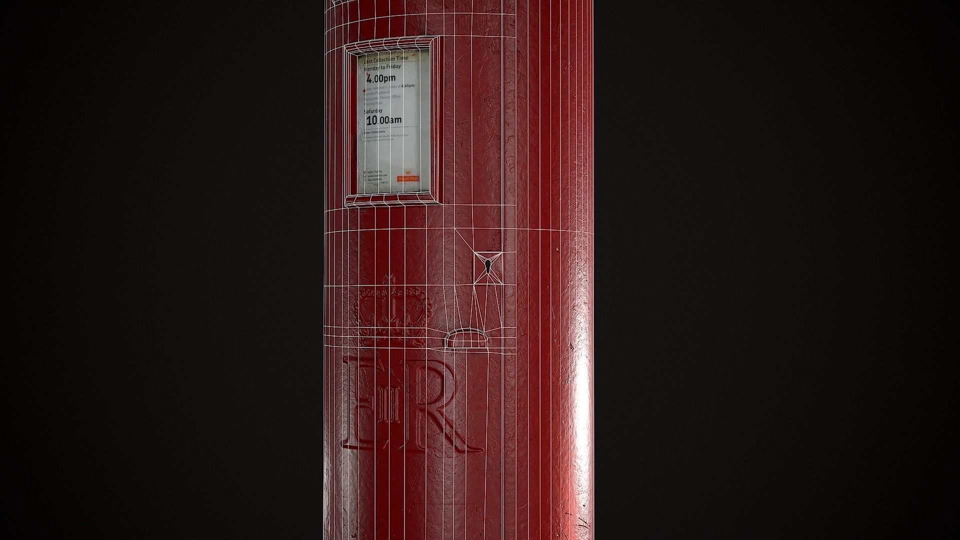 Royal PostBox Low Poly PBR Low-poly 3D model_20