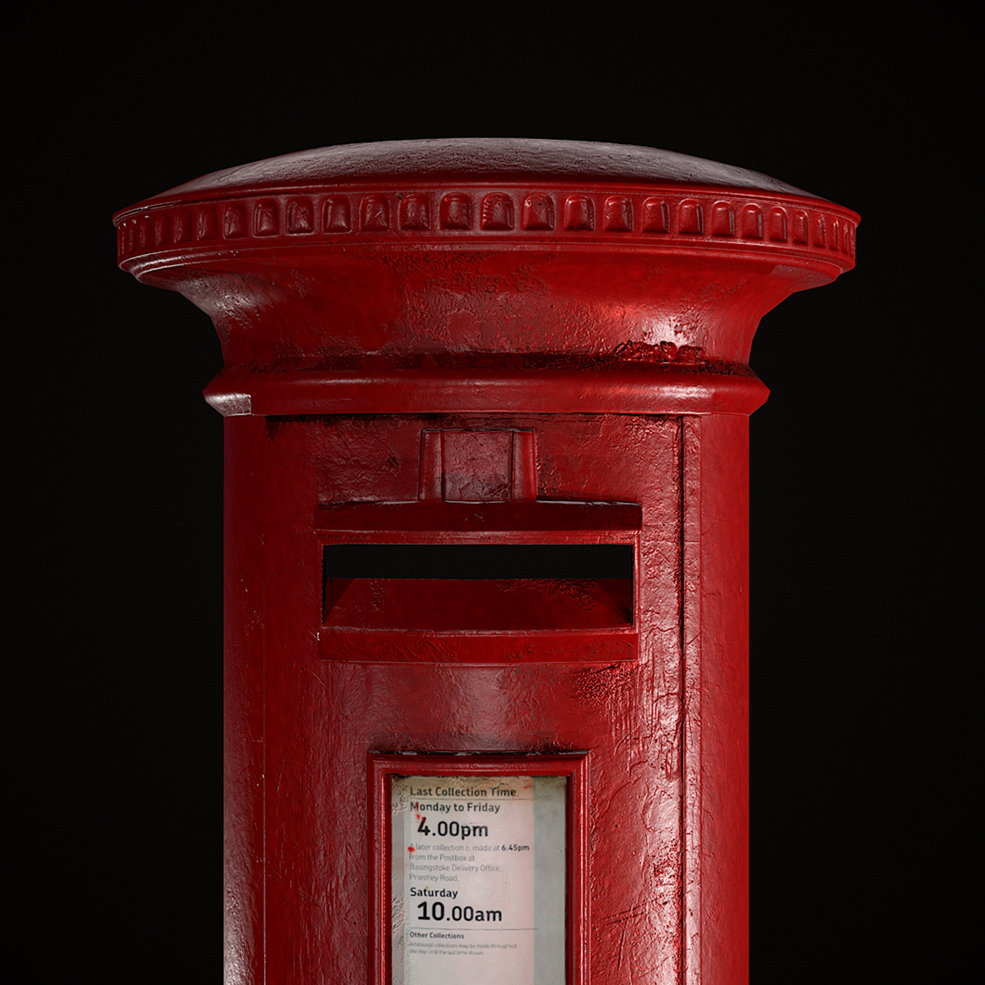 Royal PostBox Low Poly PBR Low-poly 3D model_5
