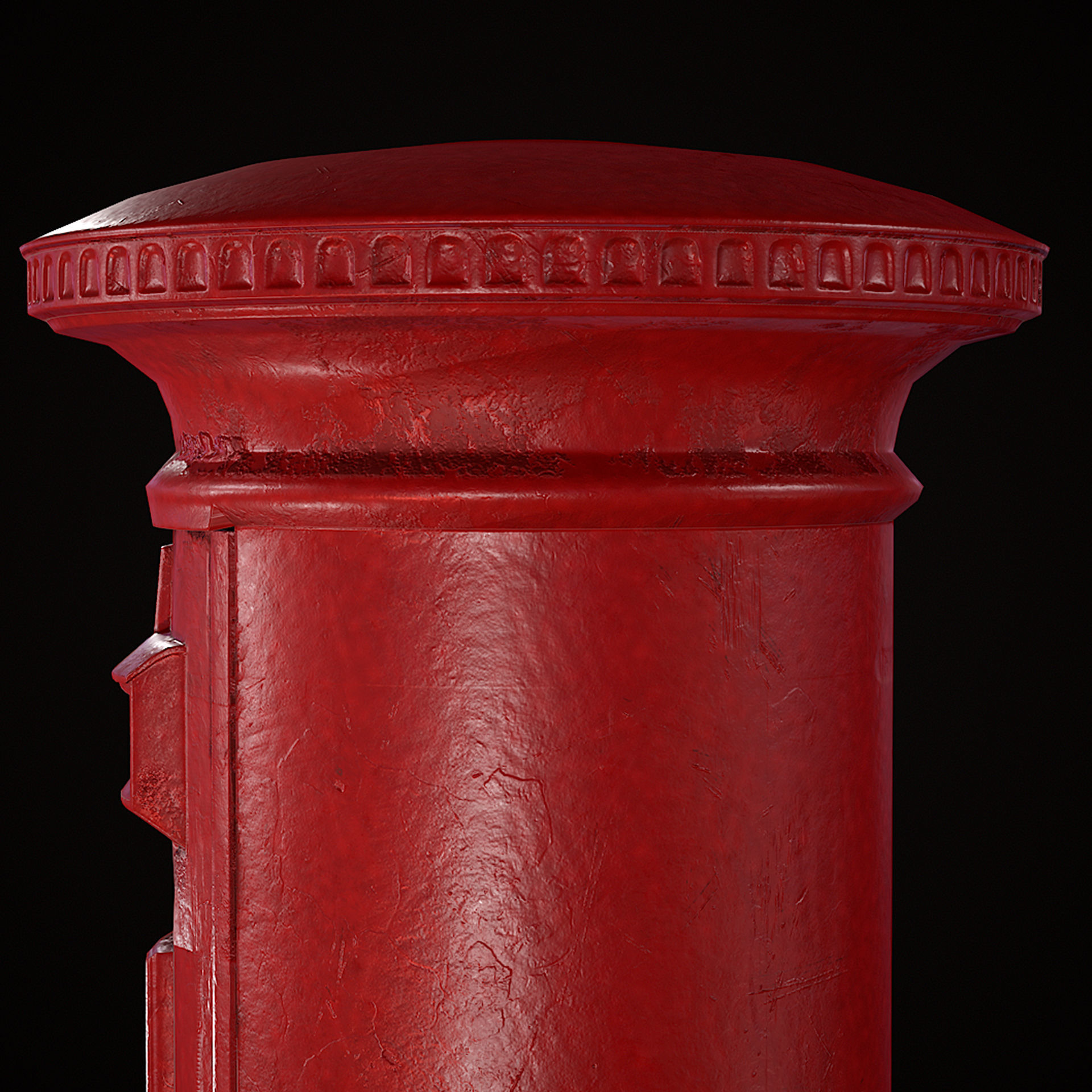 Royal PostBox Low Poly PBR Low-poly 3D model_14