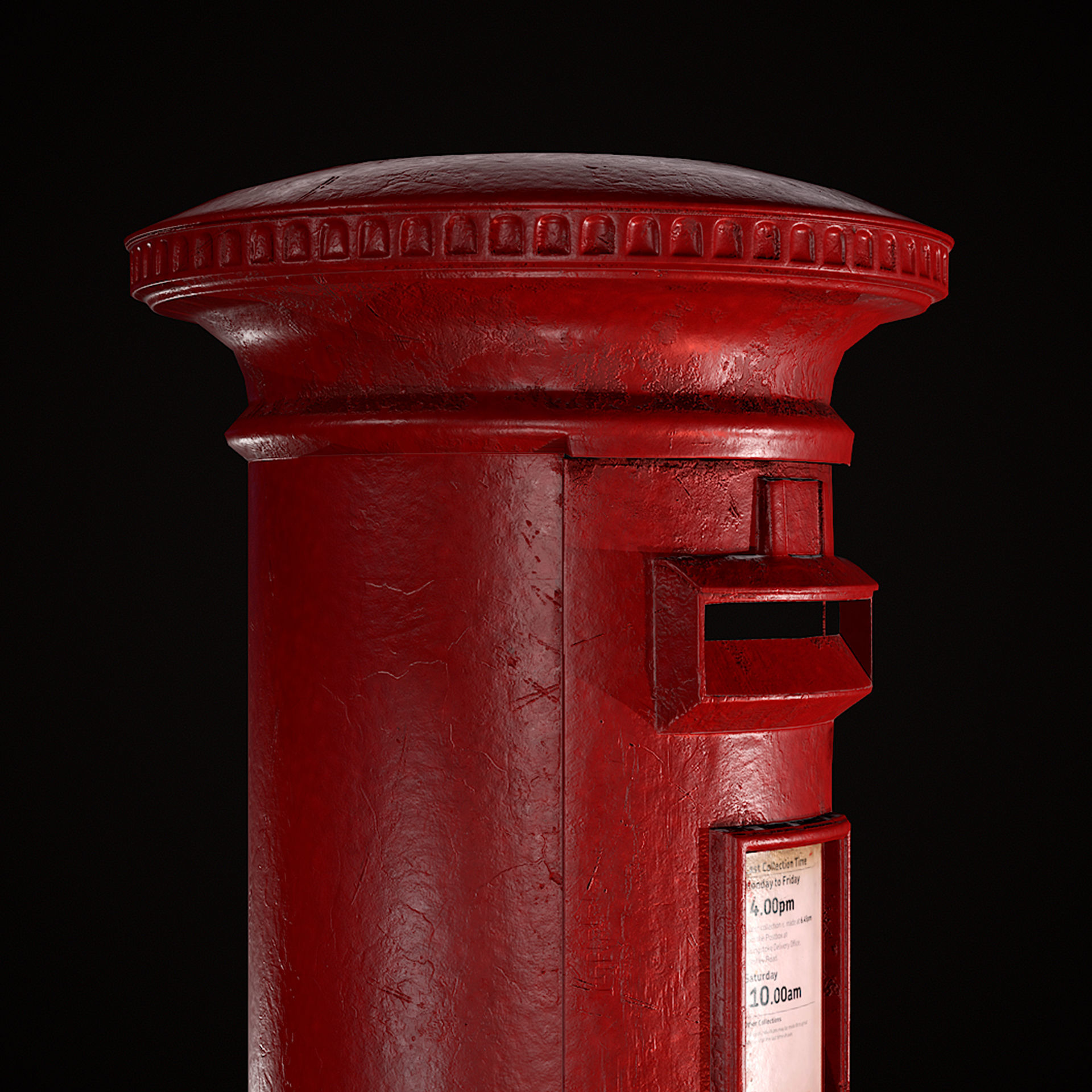 Royal PostBox Low Poly PBR Low-poly 3D model_8