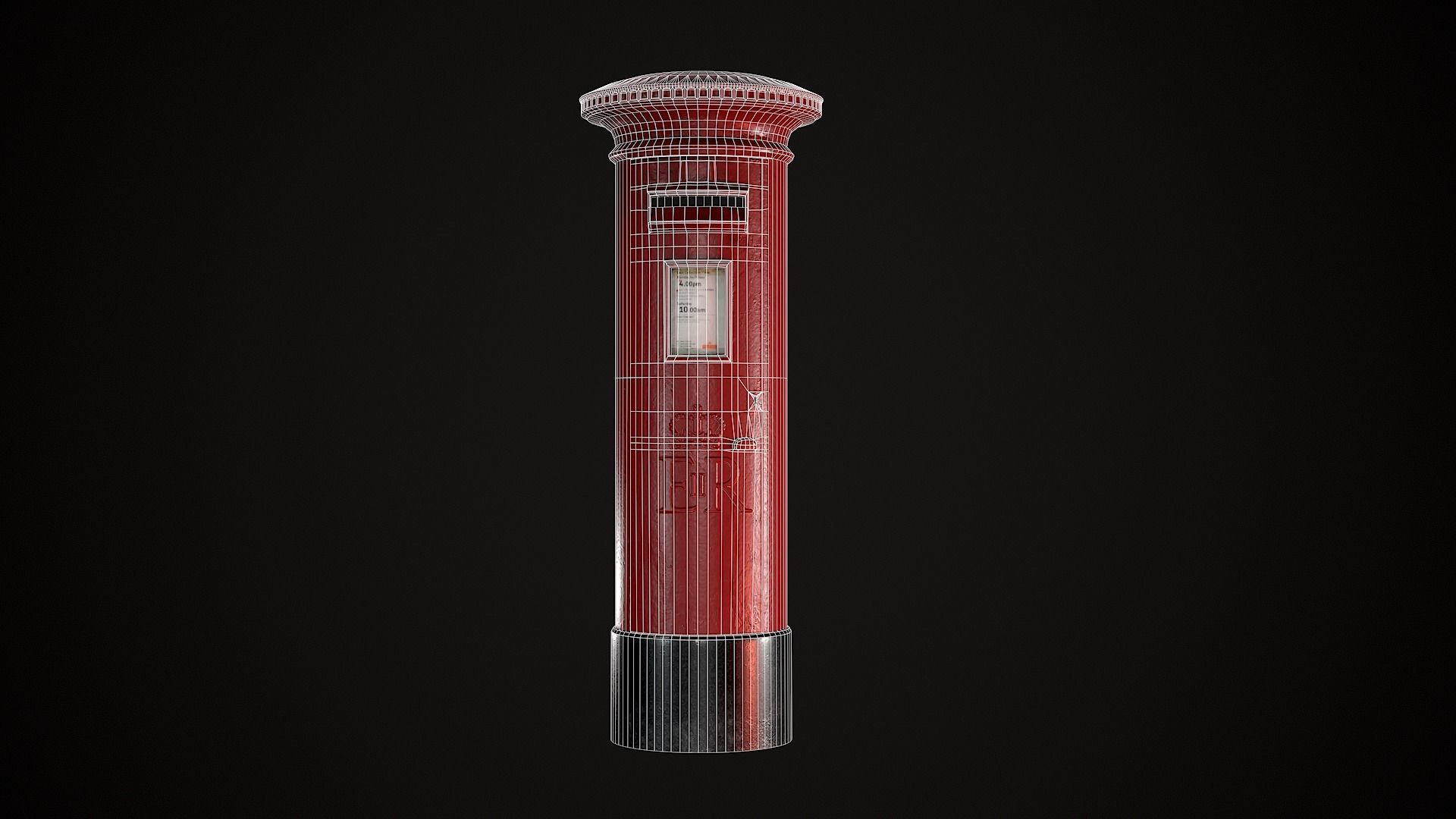 Royal PostBox Low Poly PBR Low-poly 3D model_19