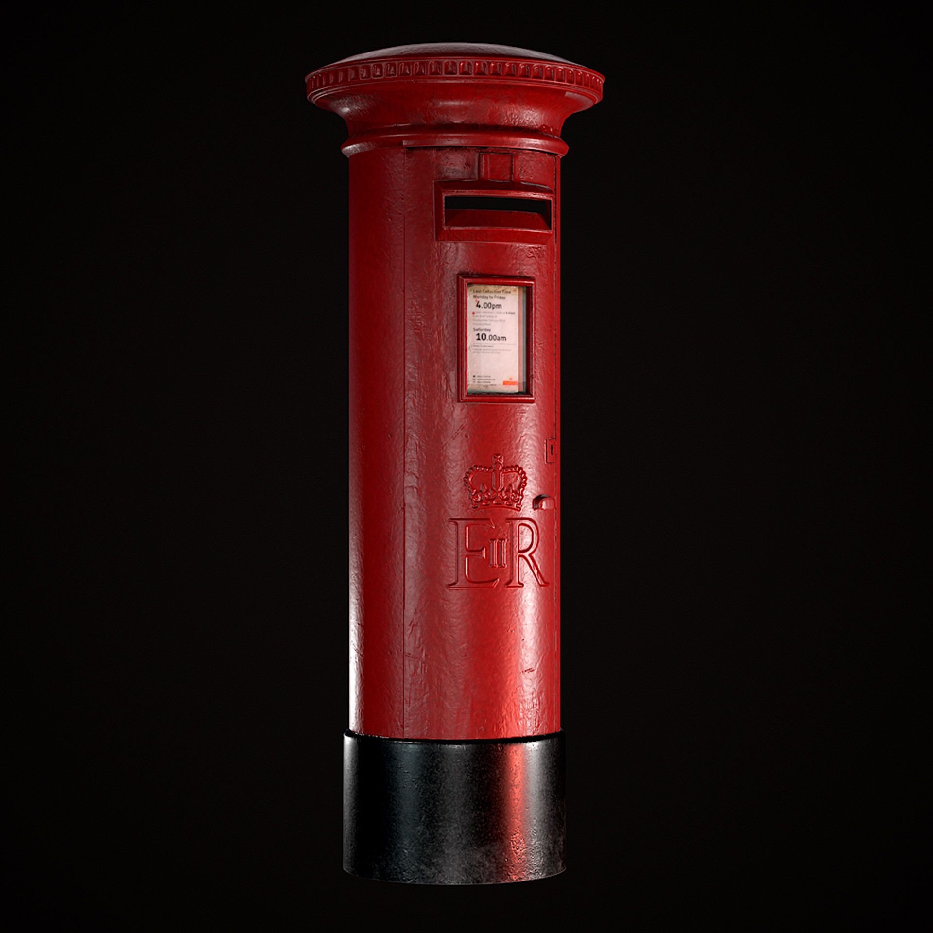 Royal PostBox Low Poly PBR Low-poly 3D model_4