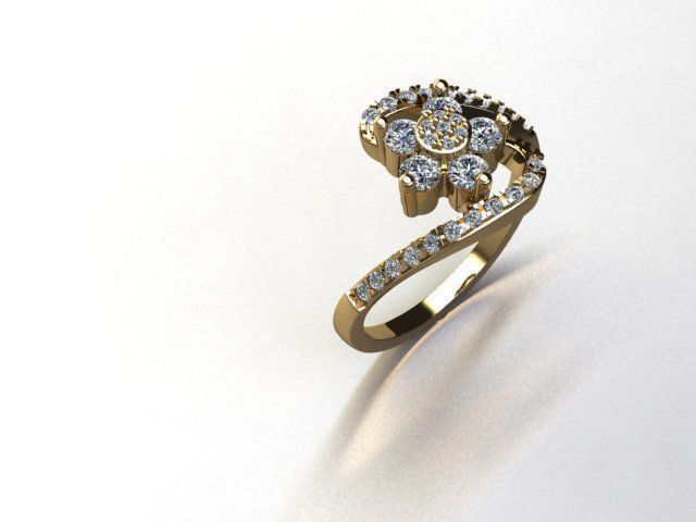 flower jewelry 3D print model_4