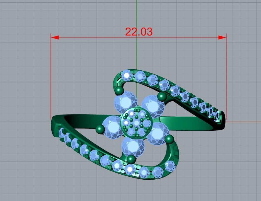 flower jewelry 3D print model_8