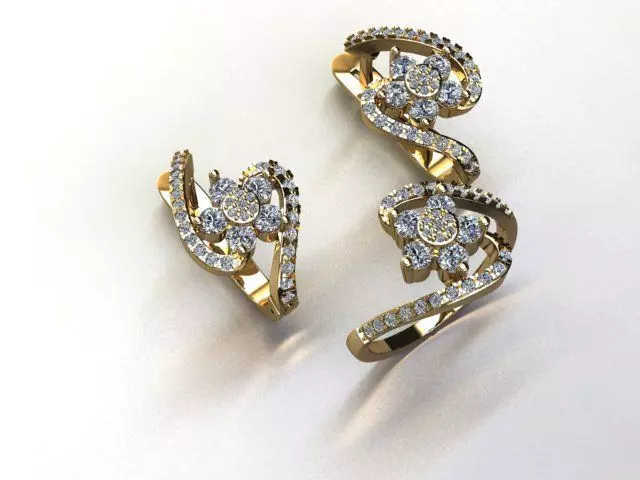 flower jewelry 3D print model_0