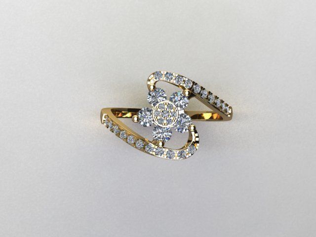 flower jewelry 3D print model_3