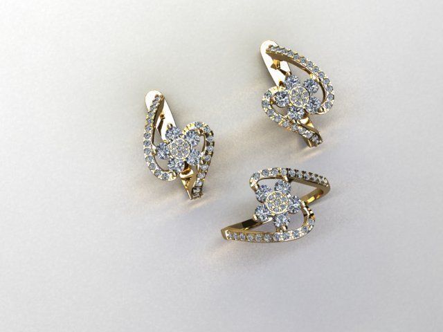 flower jewelry 3D print model_1