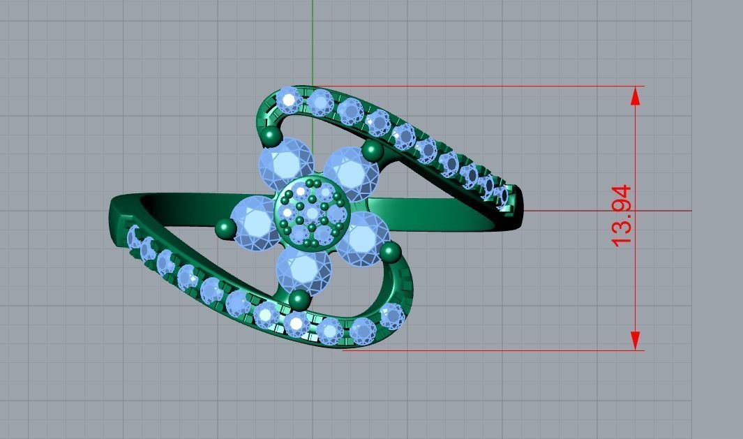flower jewelry 3D print model_5